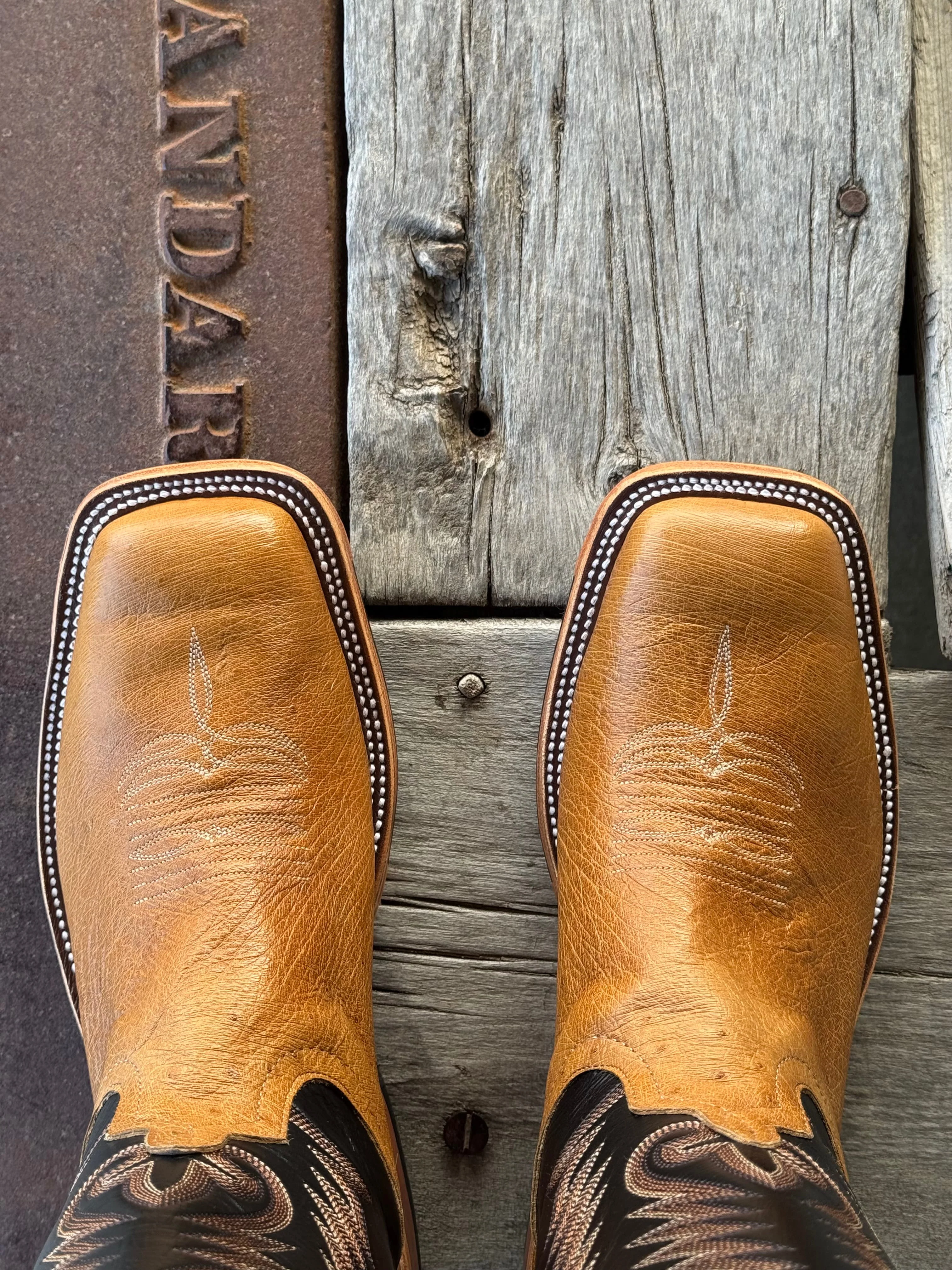 Anderson Bean | Antique Saddle Mad Dog Ostrich SM Boot - Image 3