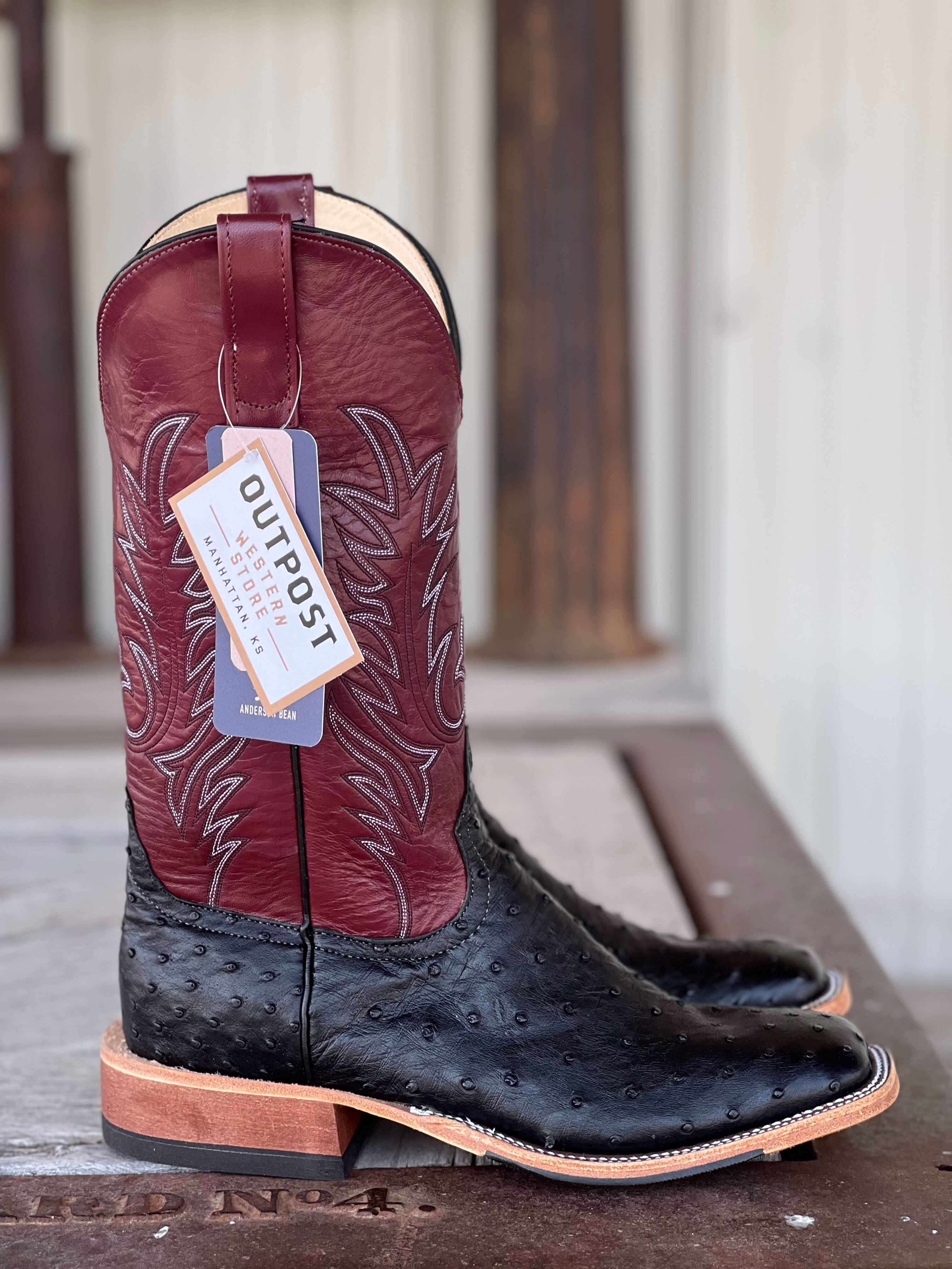 Anderson Bean | Black FQ Ostrich Sangria Boot - Image 2