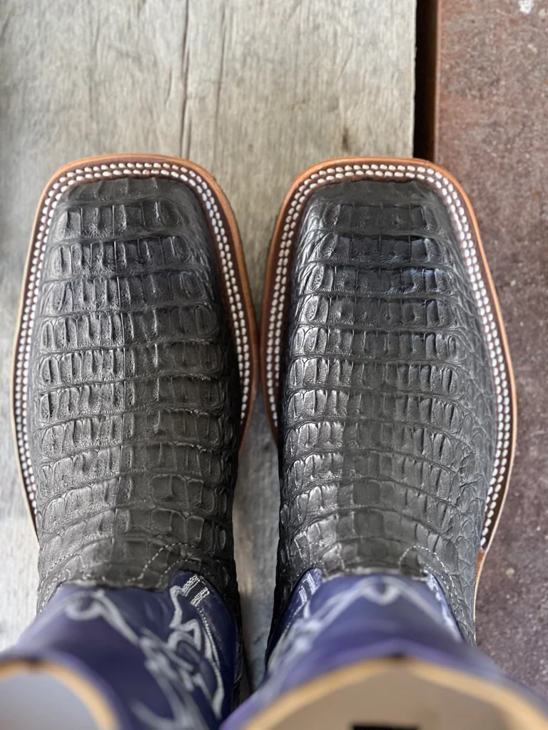 Anderson Bean | Black Lux Hornback Caiman Boot - Image 3