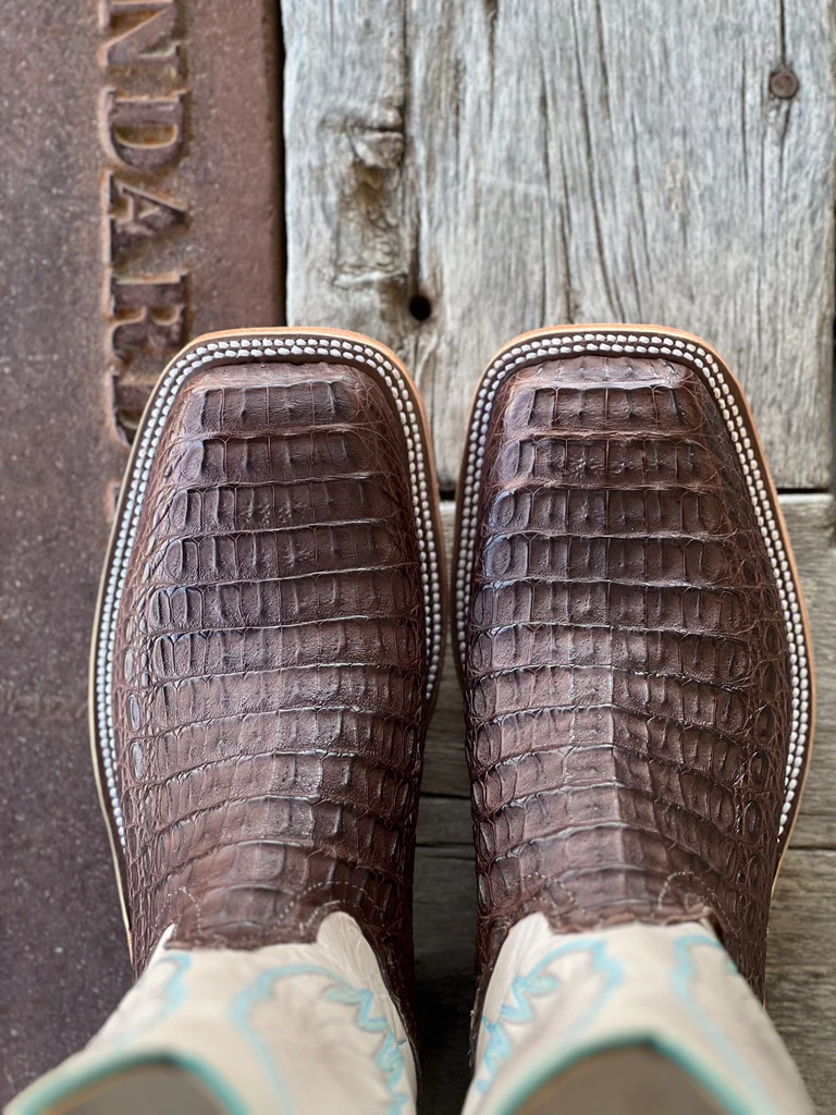 Anderson Bean | Chocolate Lux Hornback Caiman Boot - Image 3