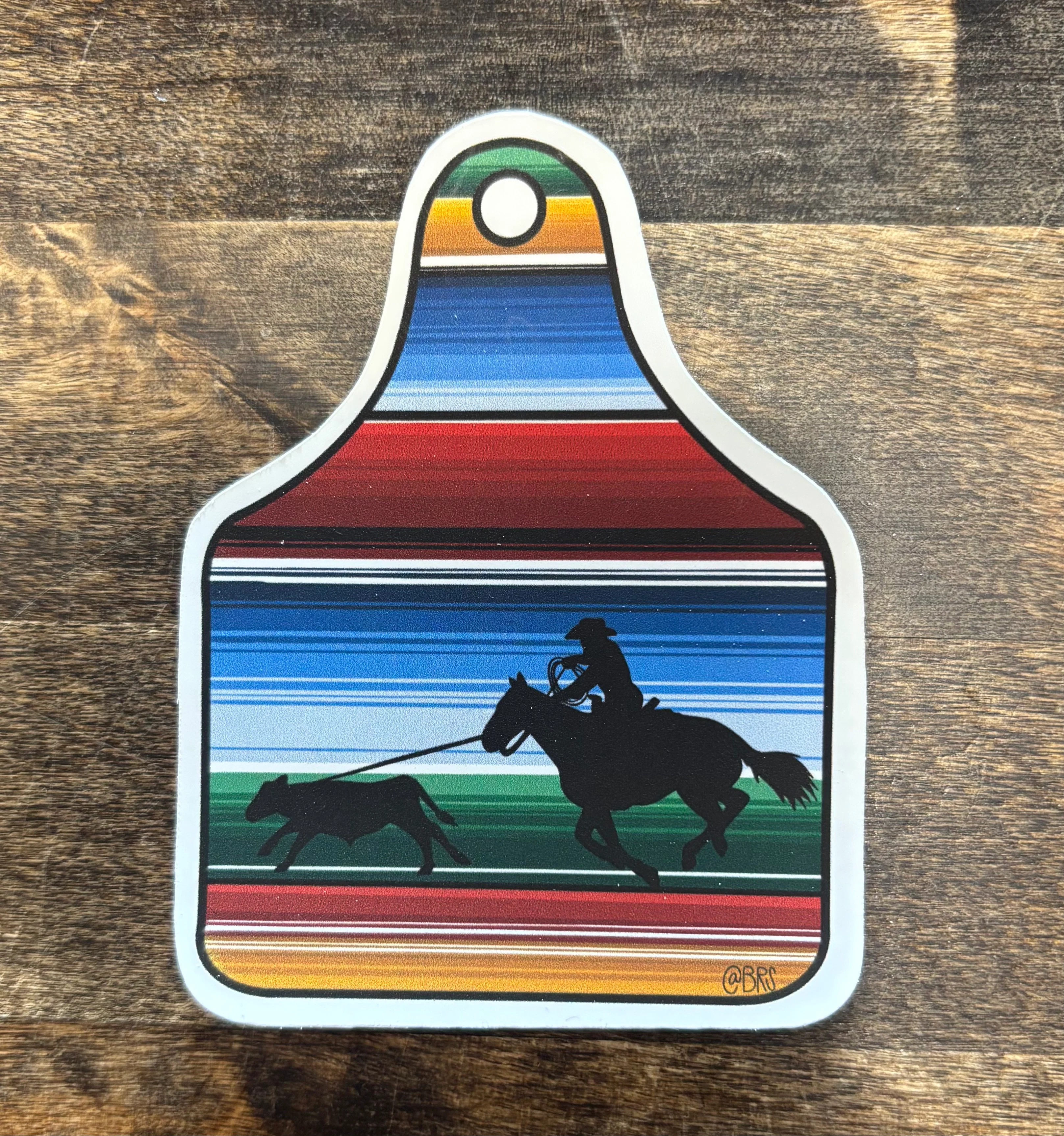 Bison Range | Serape Roper Tag Sticker