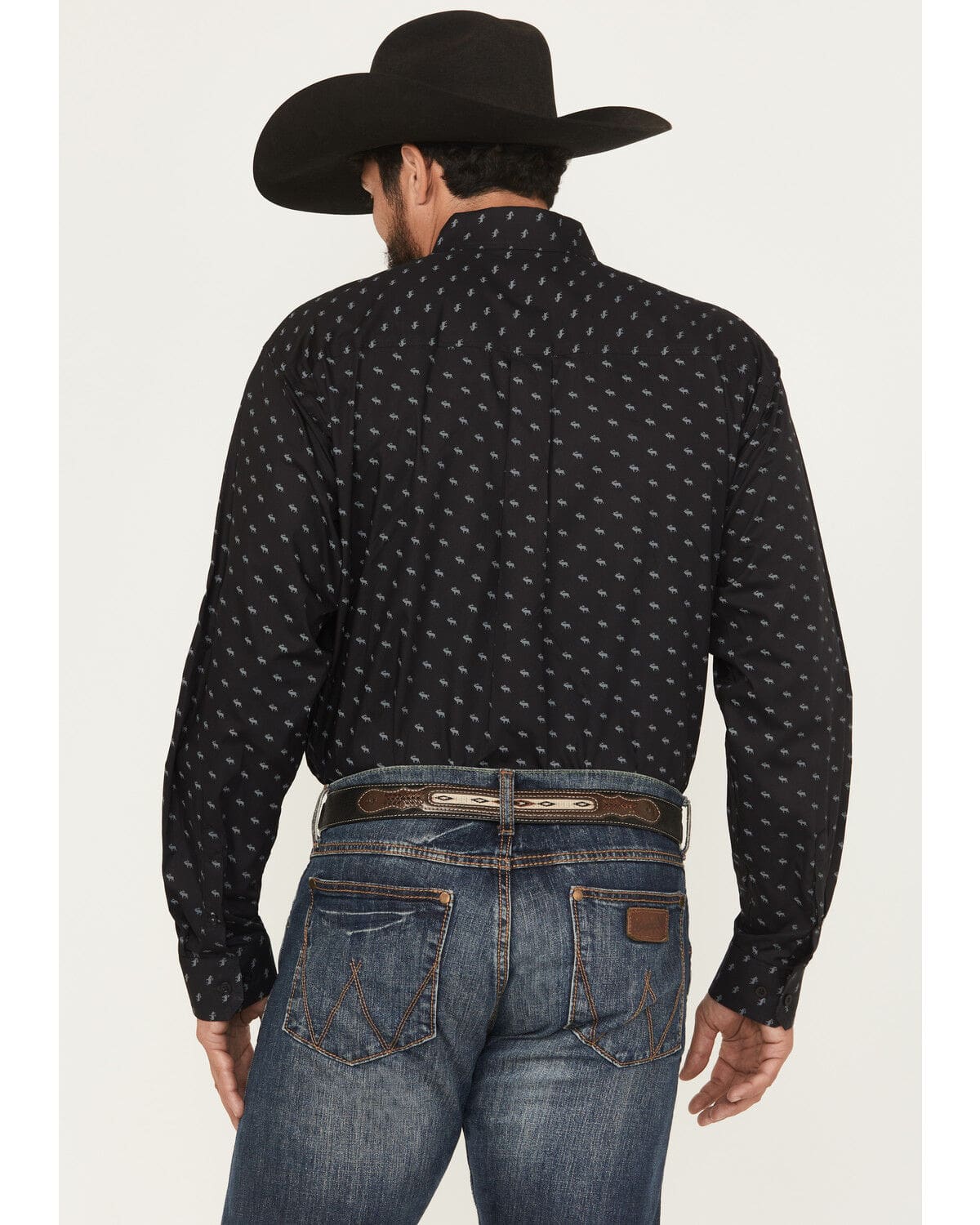 Cinch | Black Moose Print LS Shirt - Image 2