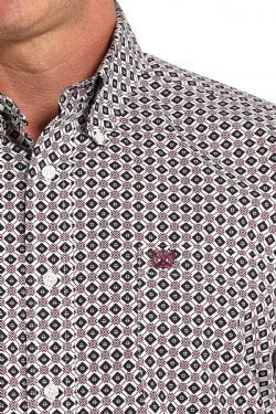 Cinch | Classic Diamond Print Button-Down LS Shirt - Image 2