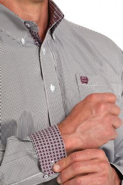 Cinch | Tencel Multi Striped Button-Down LS Shirt - Image 2