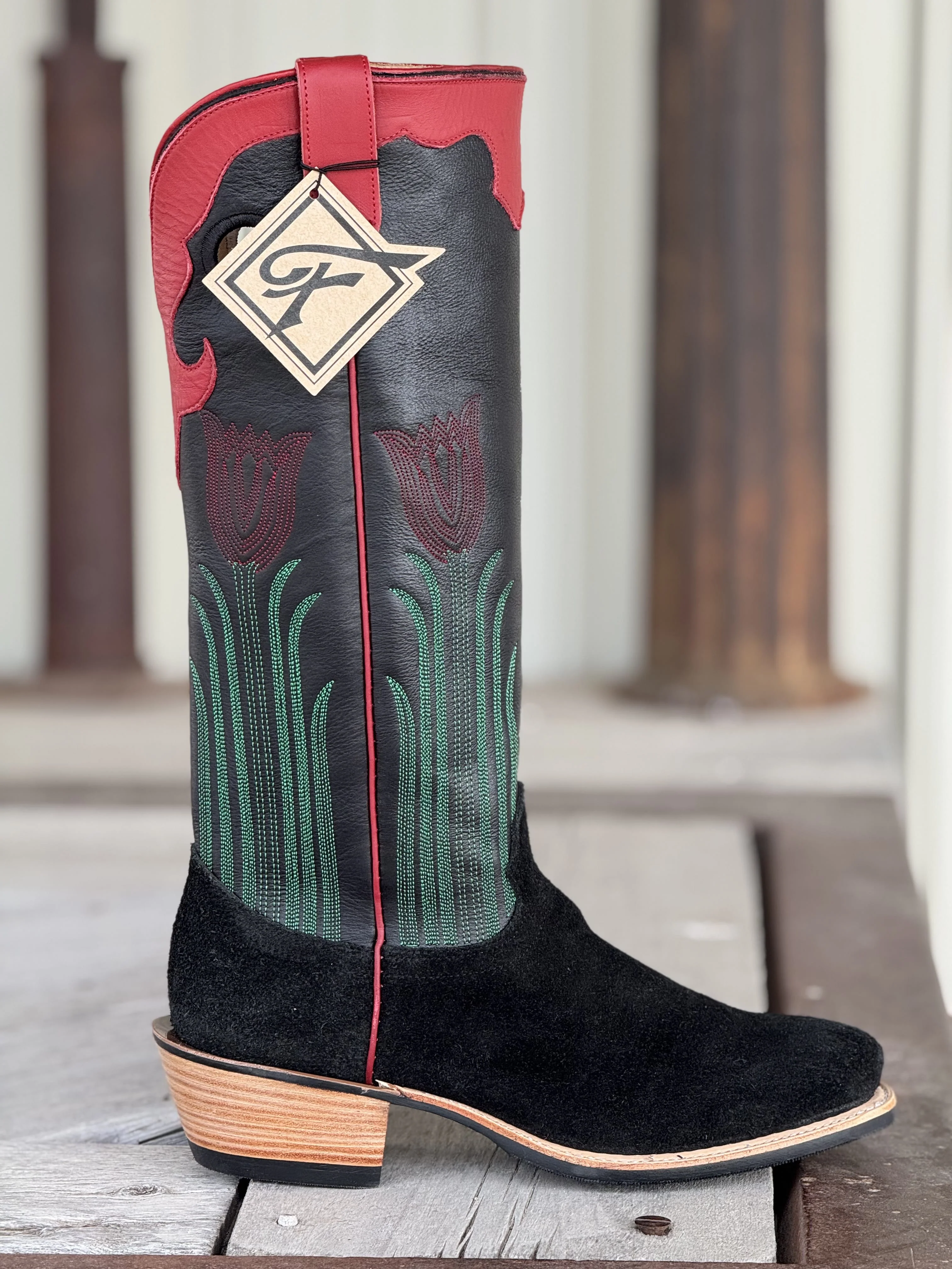 Fenoglio Boot Co. | Black Twisted Shoulder R/O Tall Top Boot - Image 2