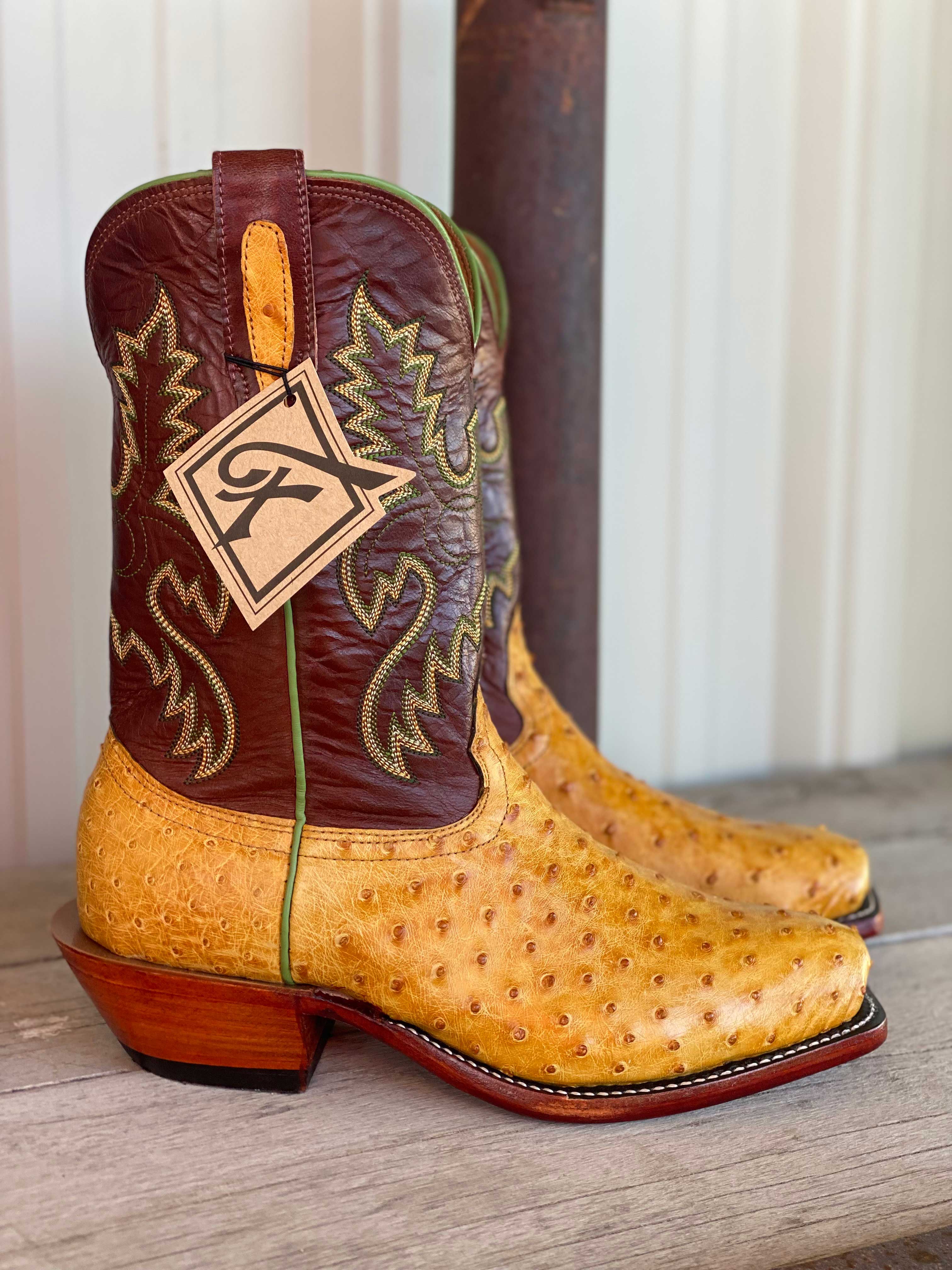 Fenoglio Boot Co. | Buttercup Bruciato FQ Ostrich Boot - Image 2
