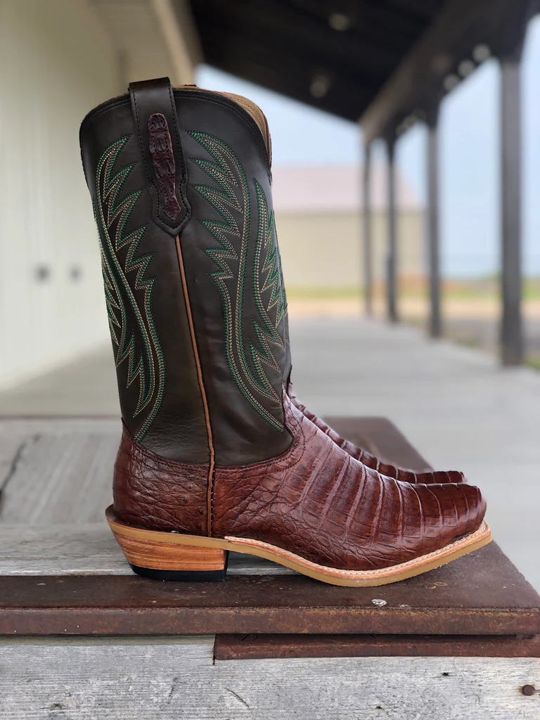 Fenoglio Boot Co. | Chasi Brown Caiman Belly Boot - Image 2