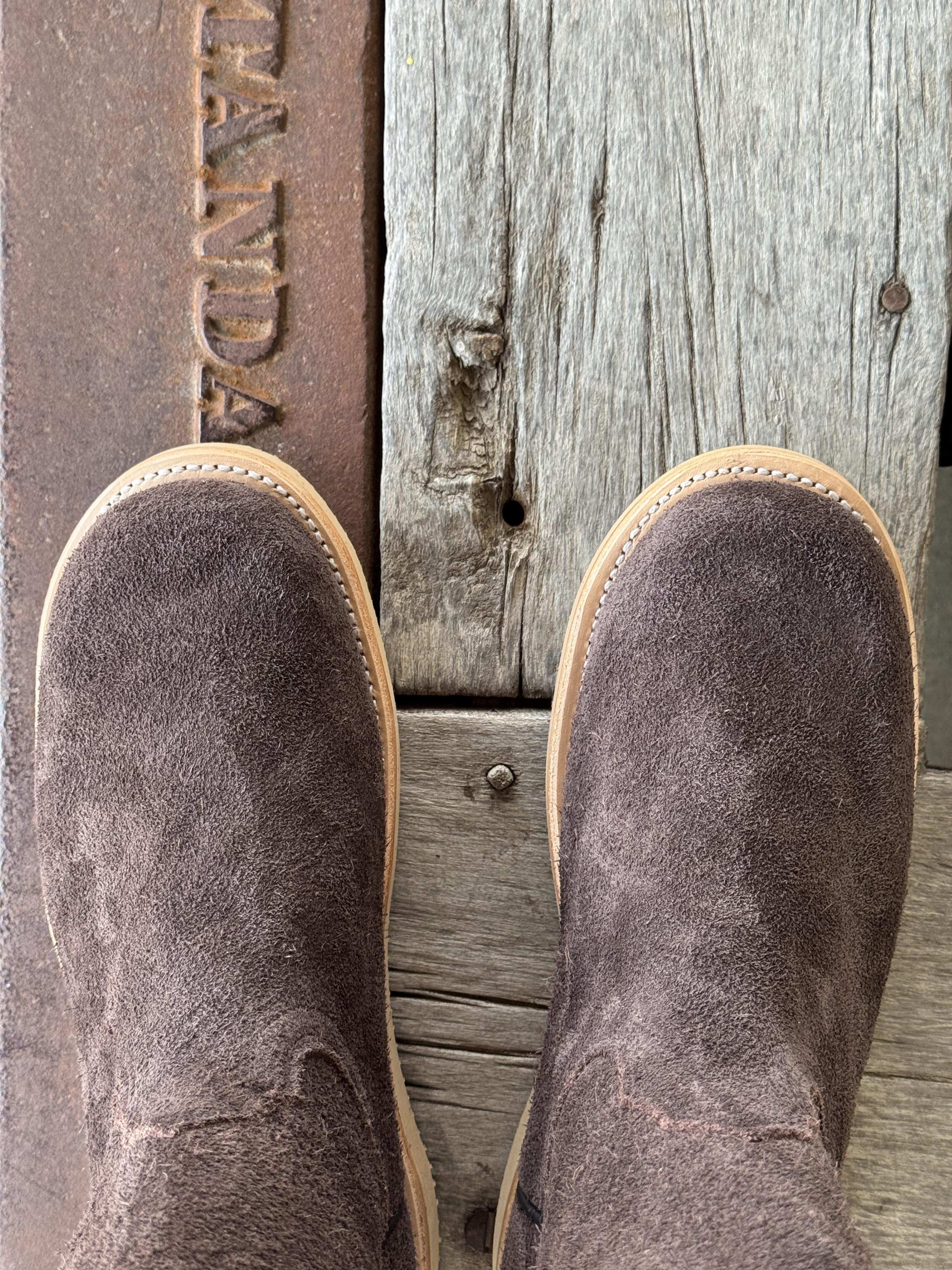 Fenoglio Boot Co. | Chocolate Fuji Roughout Work Boot - Image 3