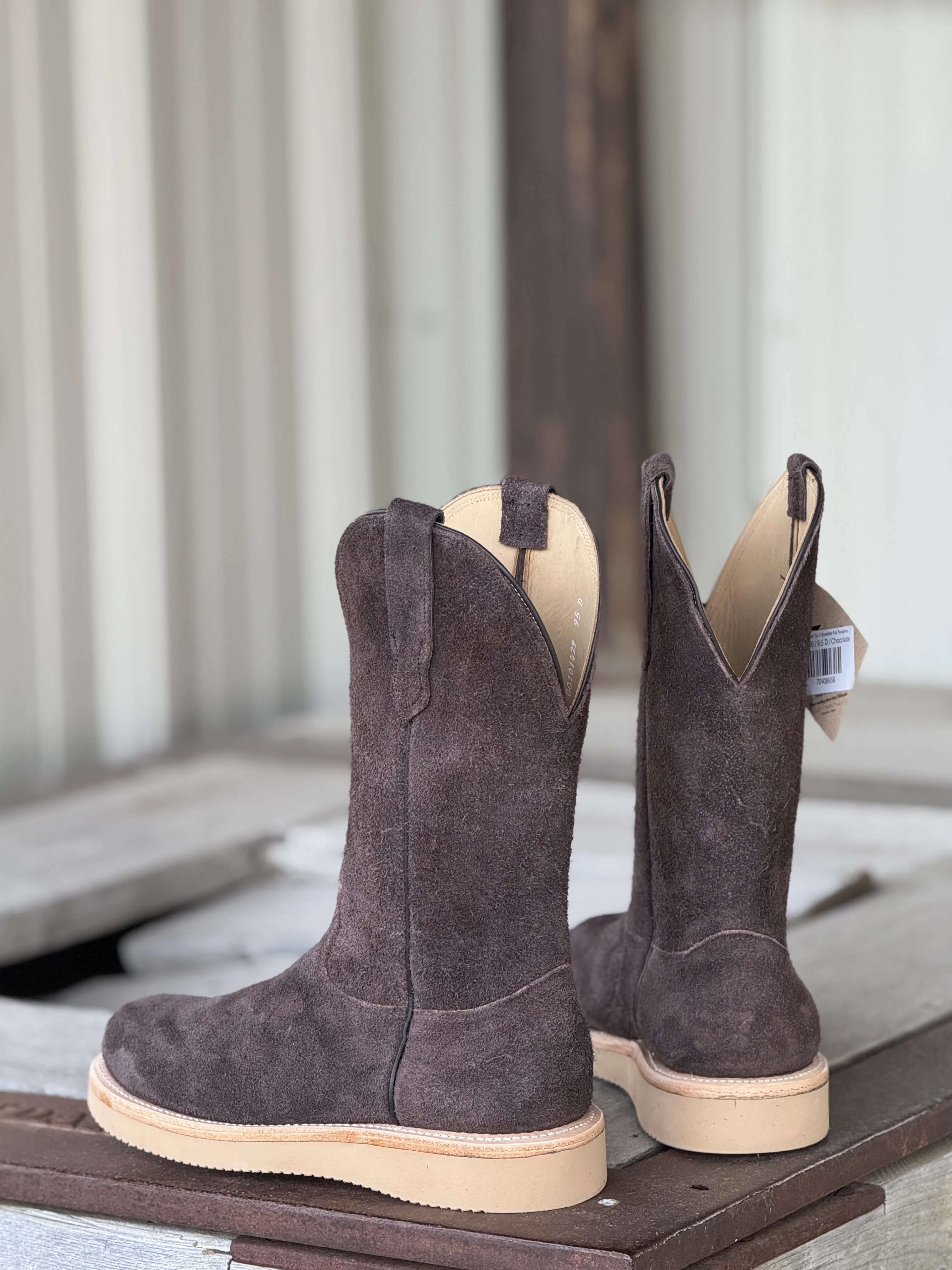 Fenoglio Boot Co. | Chocolate Fuji Roughout Work Boot - Image 4