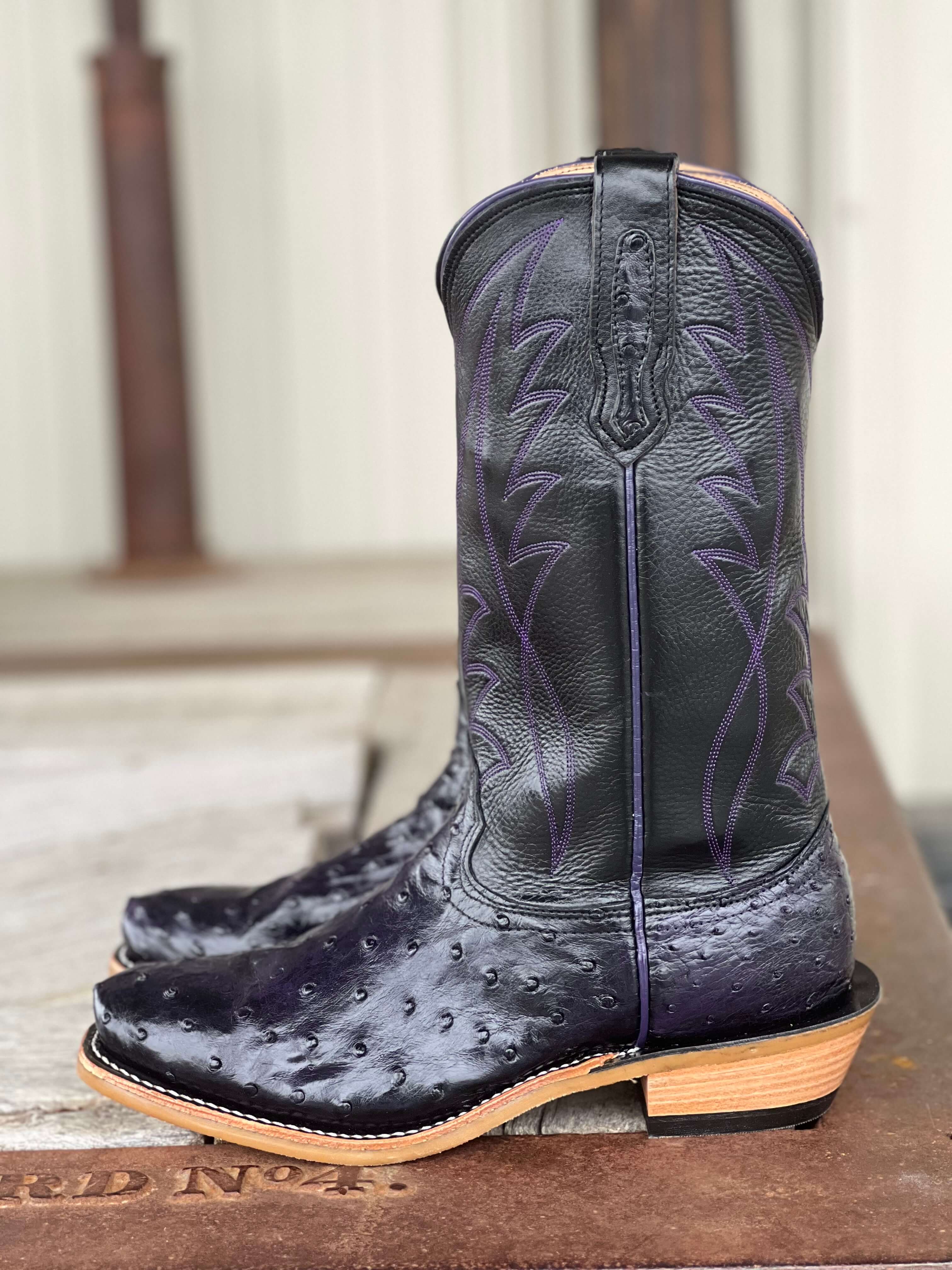 Fenoglio Boot Co. | Grape Vale Full Quill Ostrich Boot - Image 2