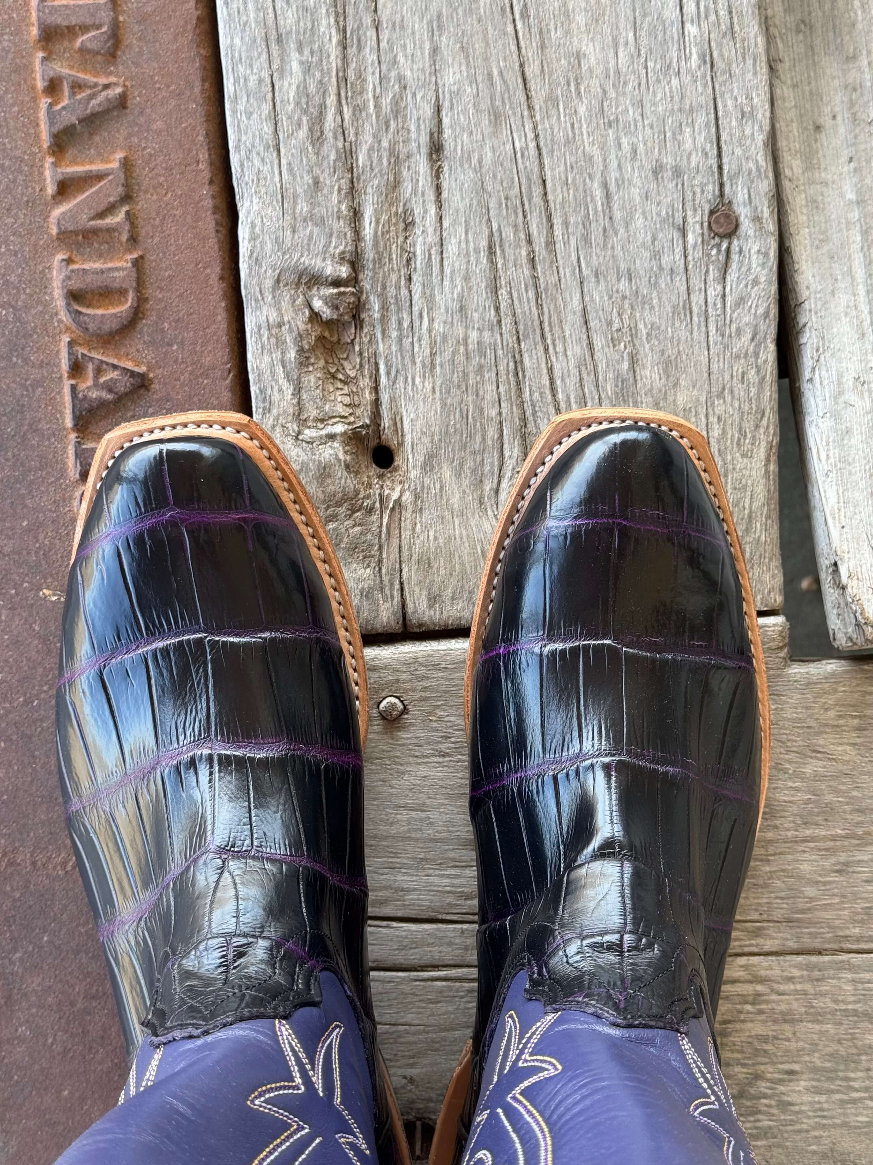 Fenoglio Boot Co. | Purple Obsidian Crocodile Boot - Image 3