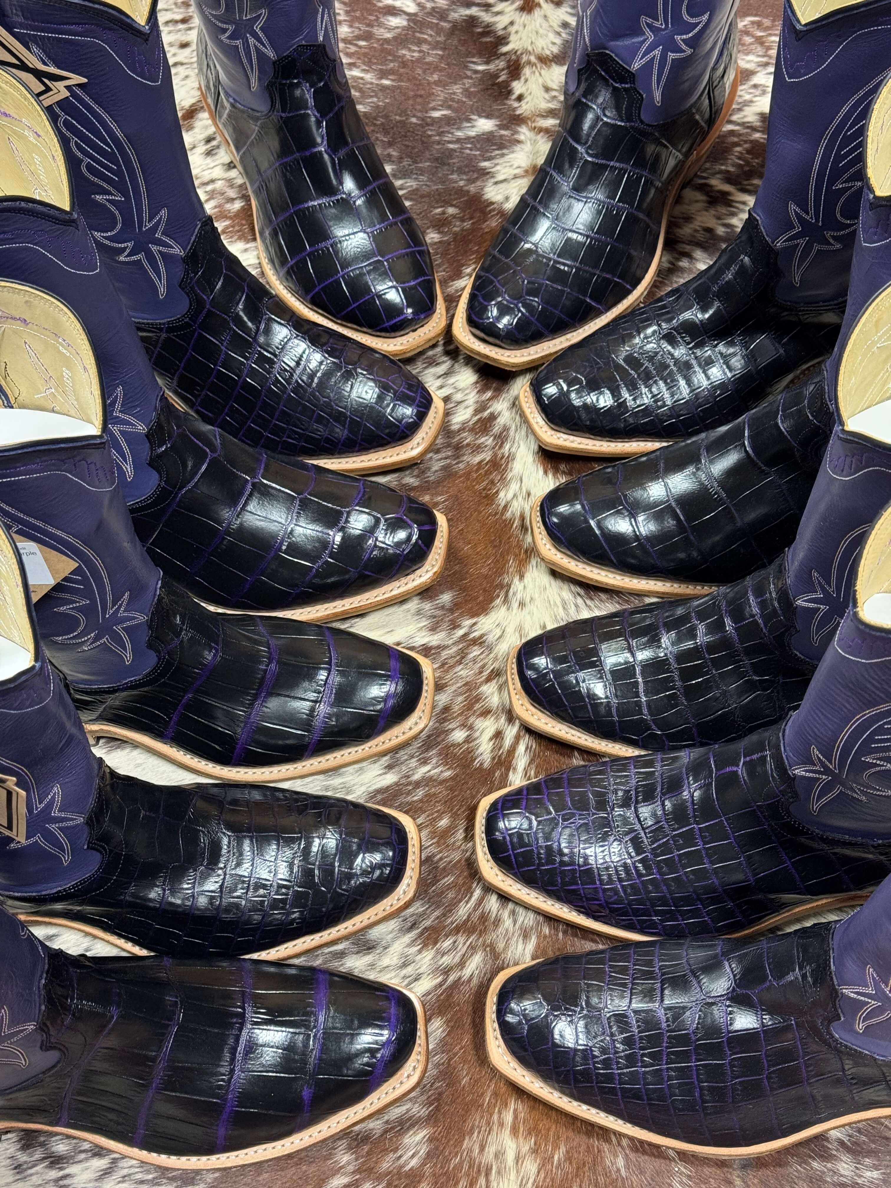 Fenoglio Boot Co. | Purple Obsidian Crocodile Boot - Image 4