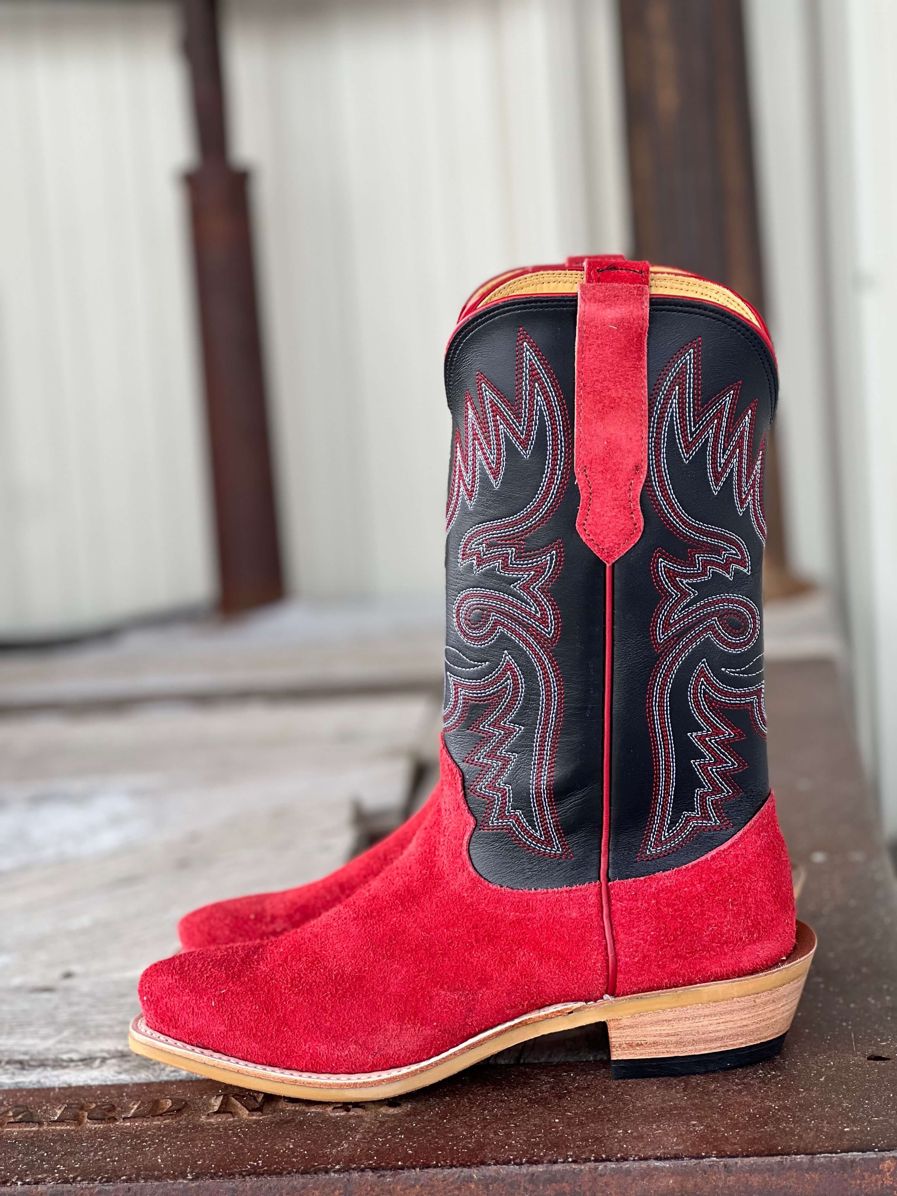 Fenoglio Boot Co. | Red Arizona Roughout Boot - Image 2