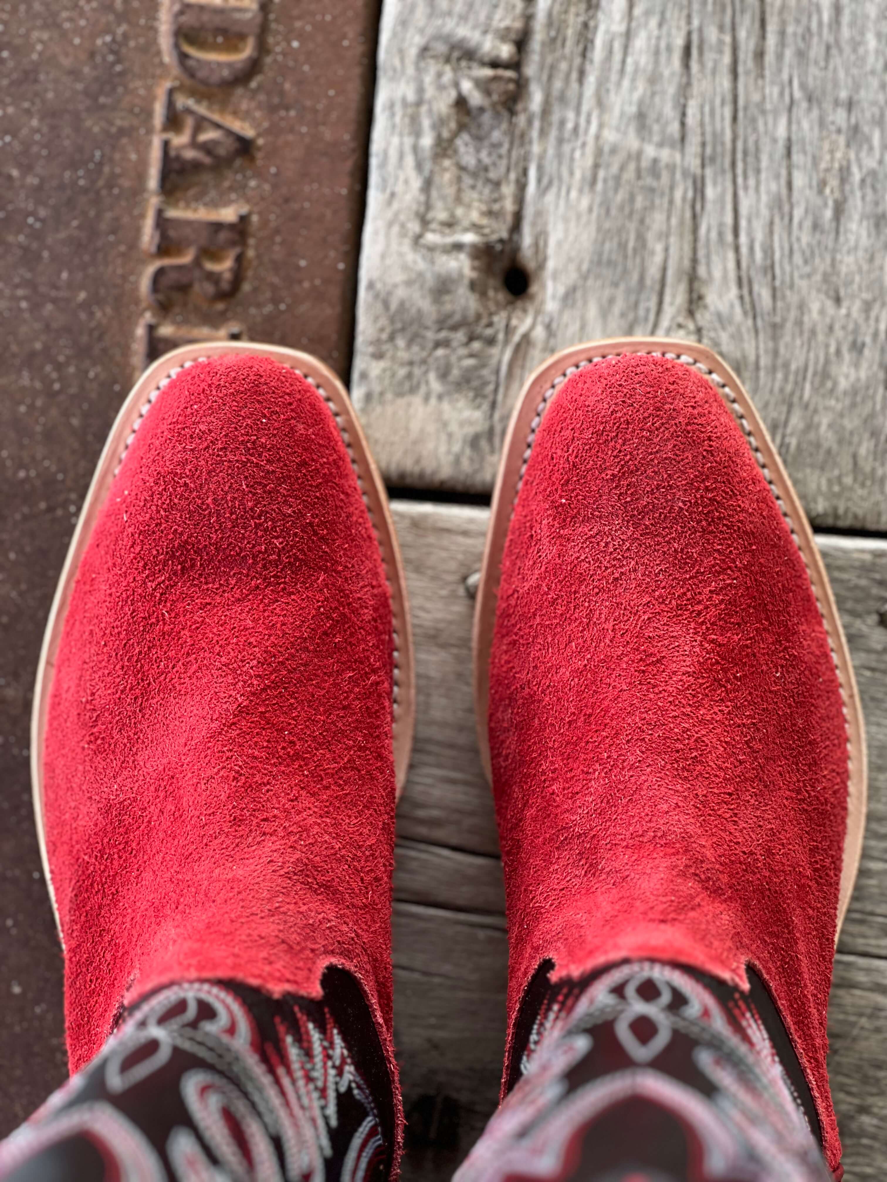 Fenoglio Boot Co. | Red Arizona Roughout Boot - Image 3