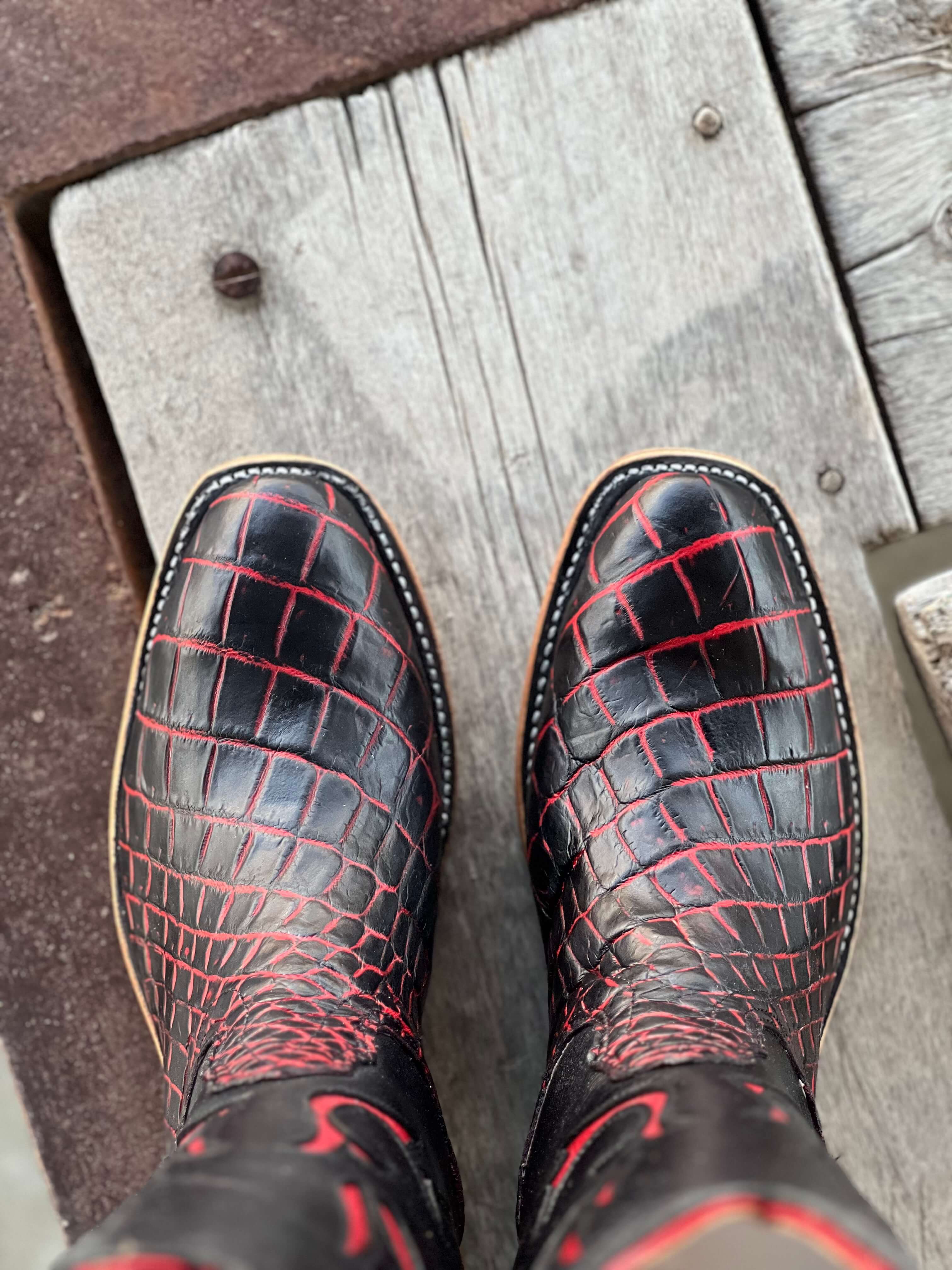 Fenoglio Boot Co. | Red Obsidian Nile Crocodile Boot - Image 3