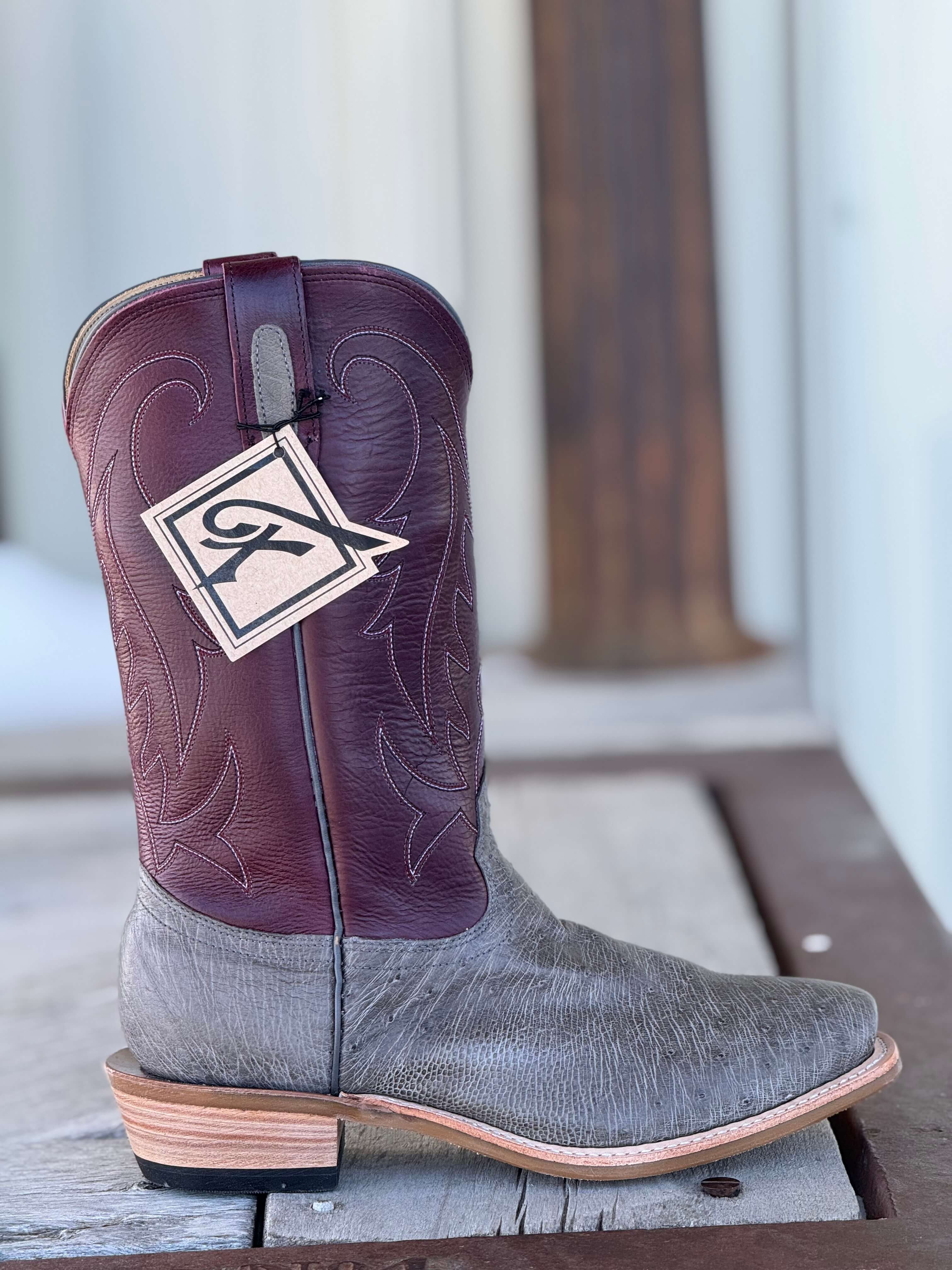 Fenoglio Boot Co. | Serpentine Smooth Ostrich Boot - Image 2