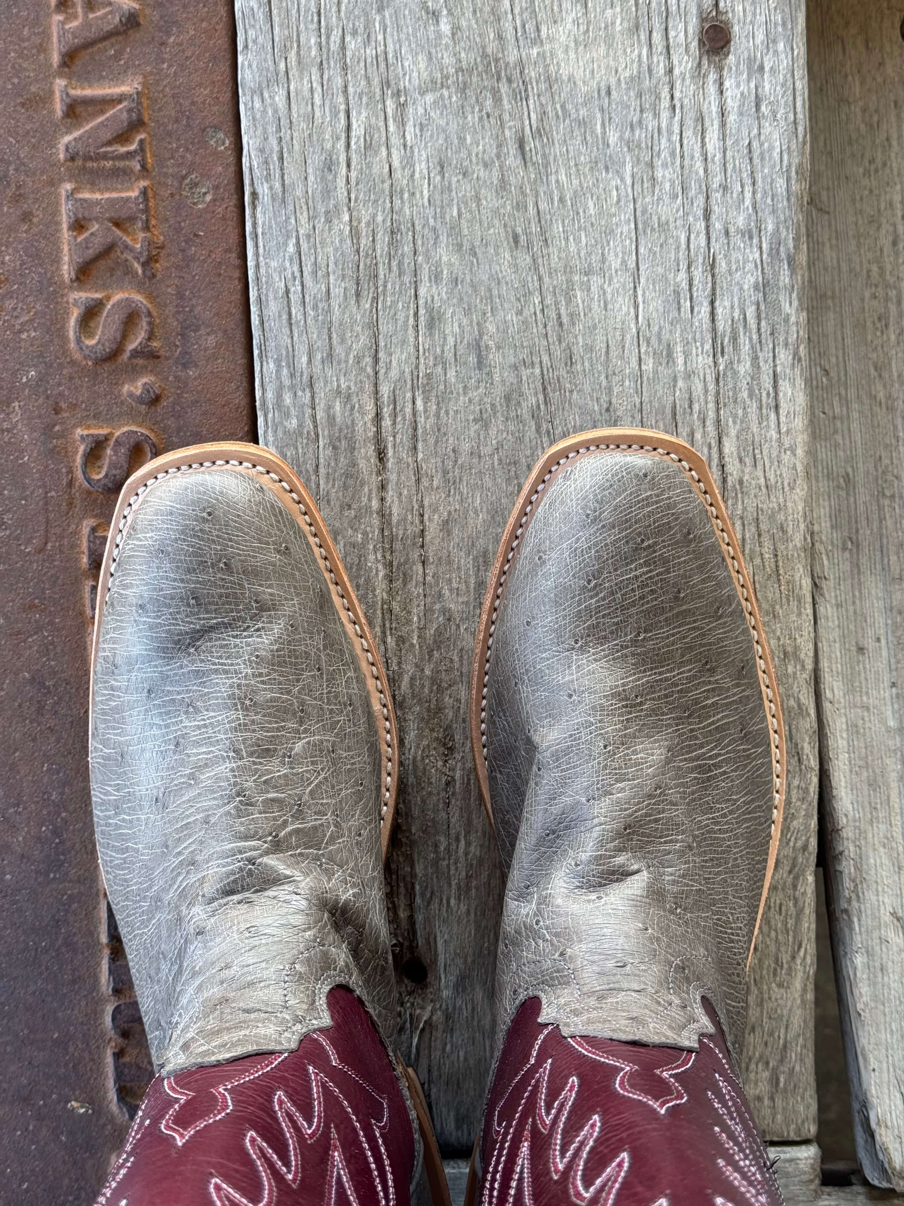 Fenoglio Boot Co. | Serpentine Smooth Ostrich Boot - Image 3