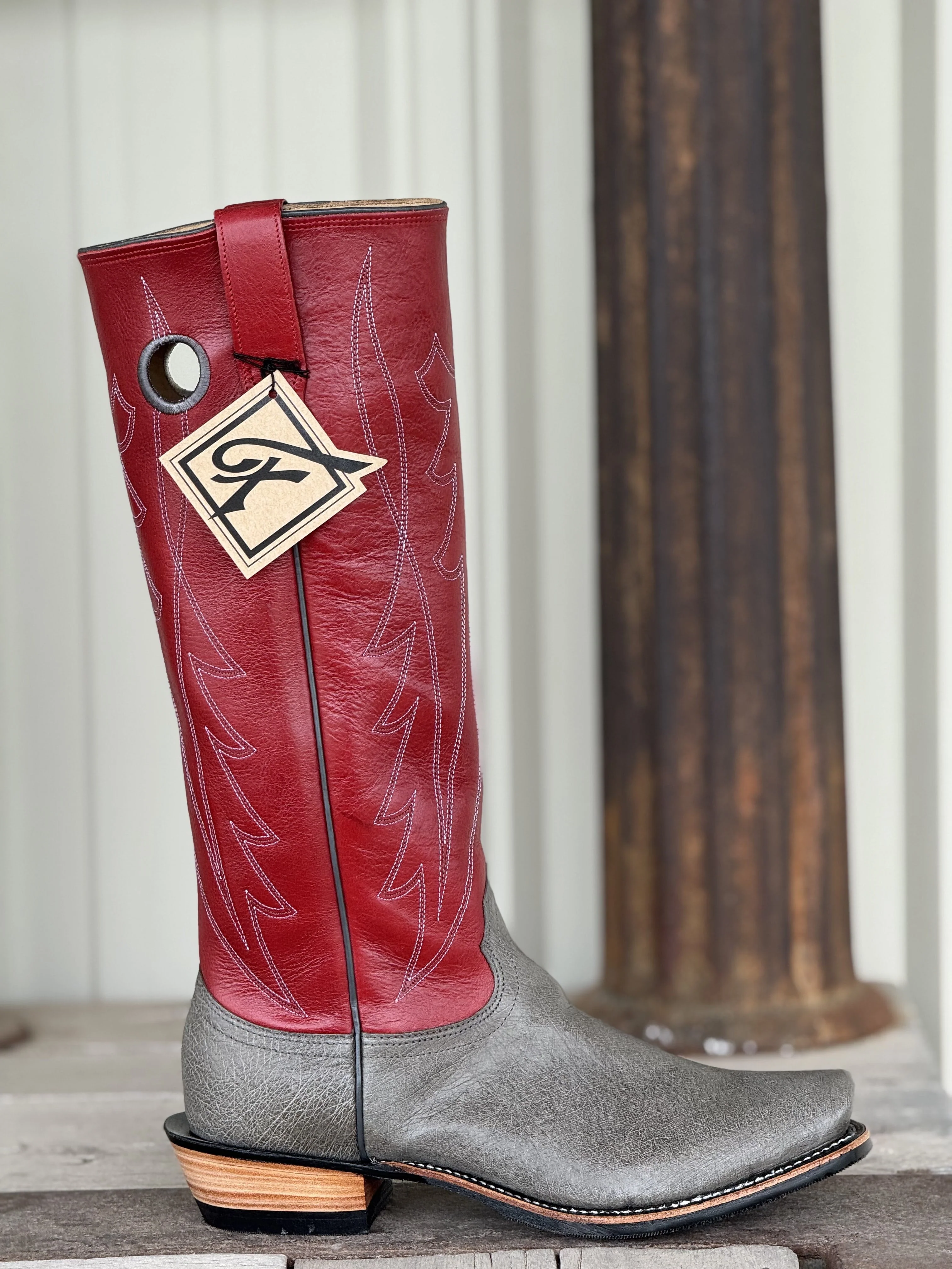 Fenoglio Boot Co. | Serpentine Smooth Ostrich Tall Top Boot - Image 2