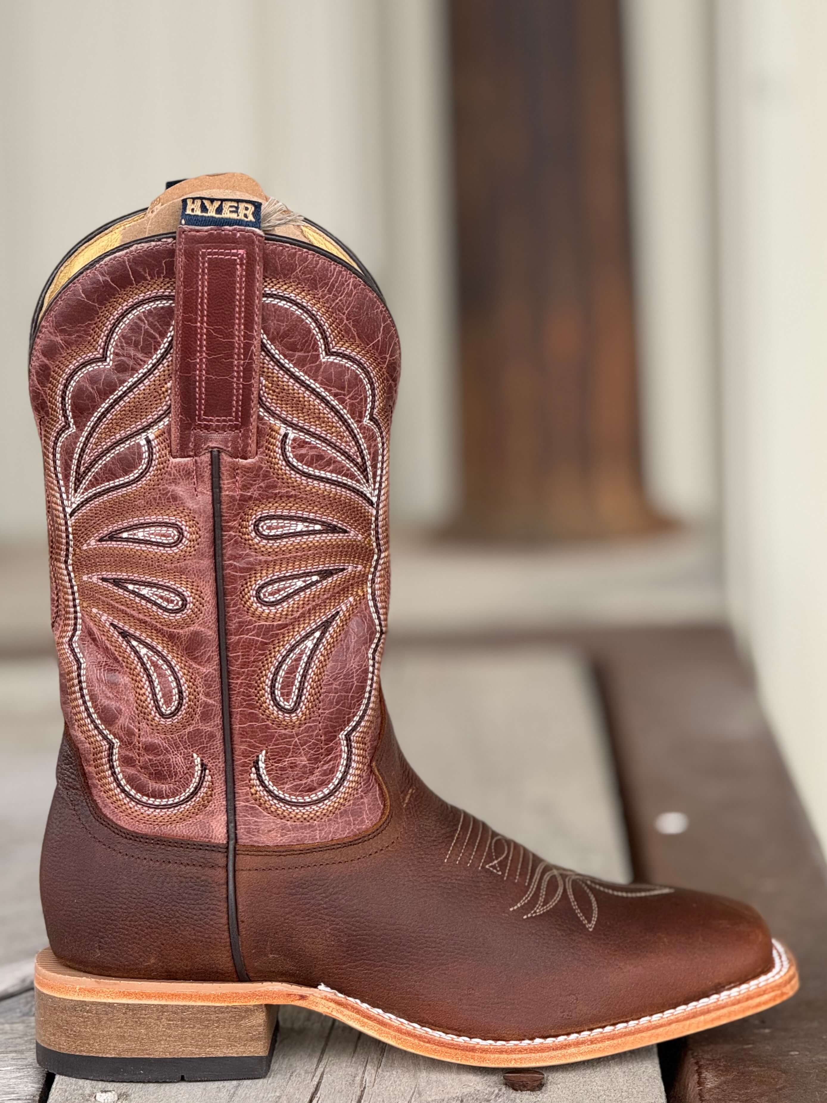 HYER Boot Co. | Lola Brown Arena Cowhide Boot - Image 2
