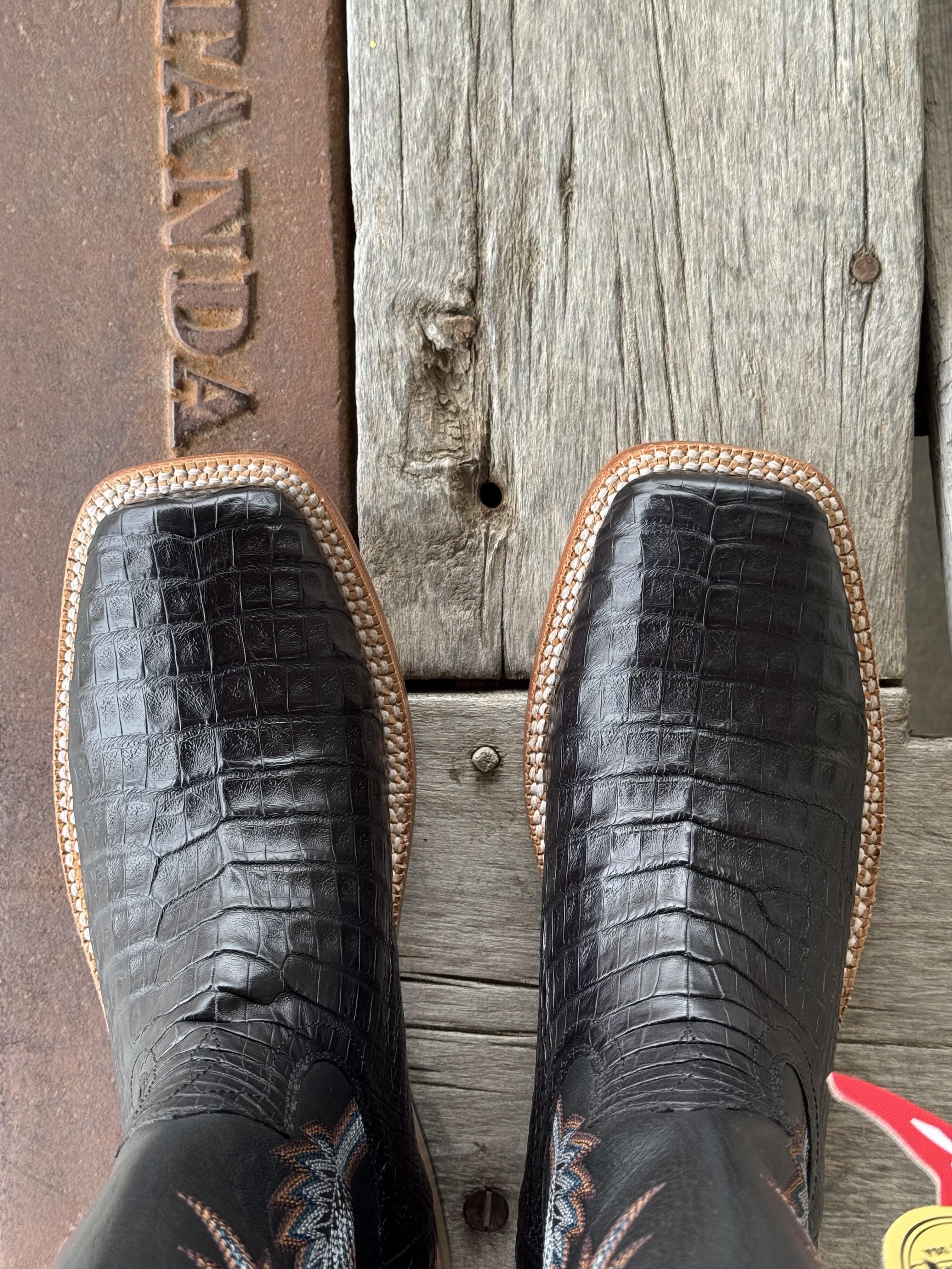 HYER Boot Co. | Russell Black Caiman Belly Boot - Image 3