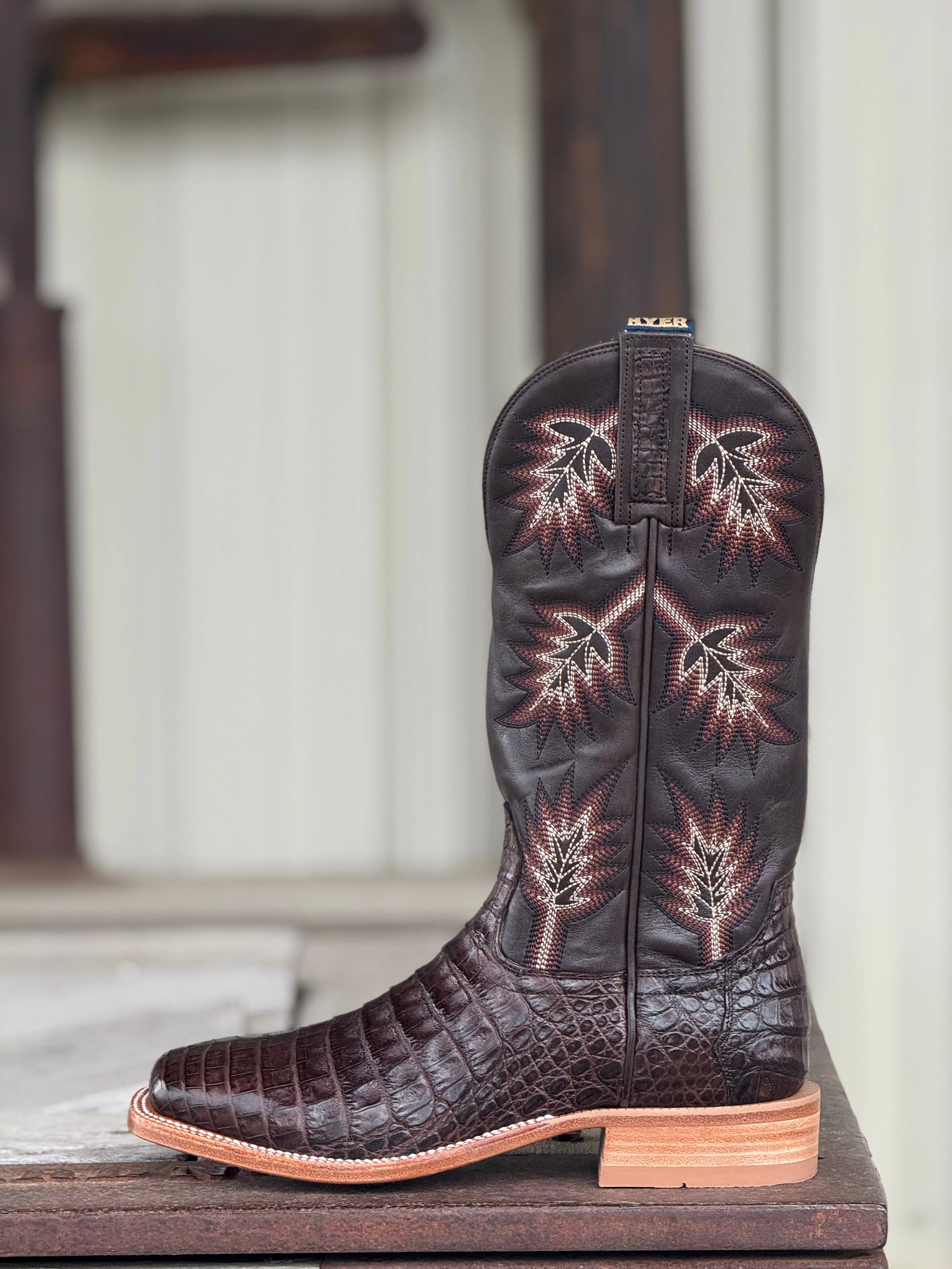HYER Boot Co. | Russell Waxy Coffee Caiman Belly Boot - Image 2