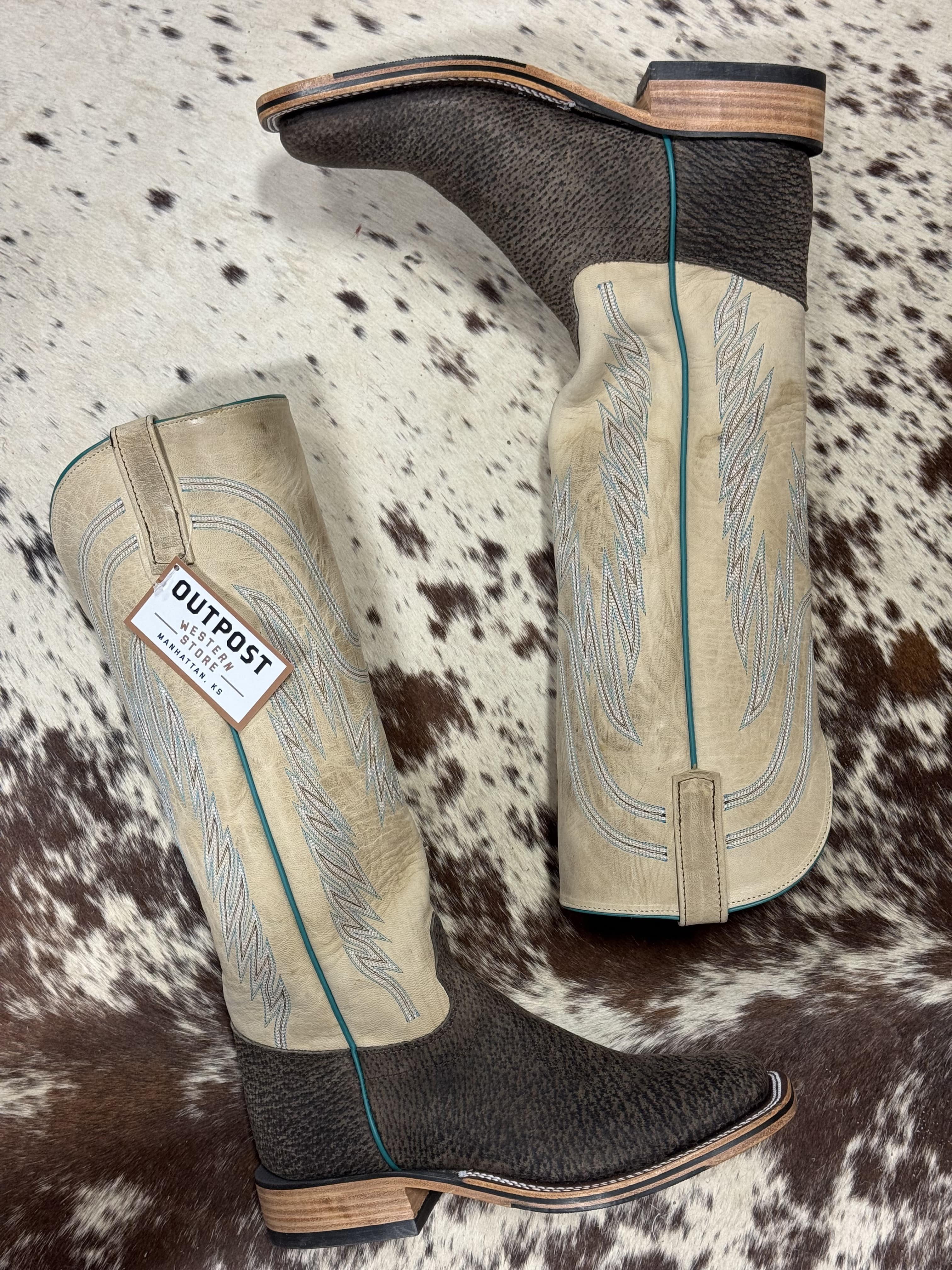 Olathe Boot Co. | Charcoal Boar Tall Top Boot - Image 5