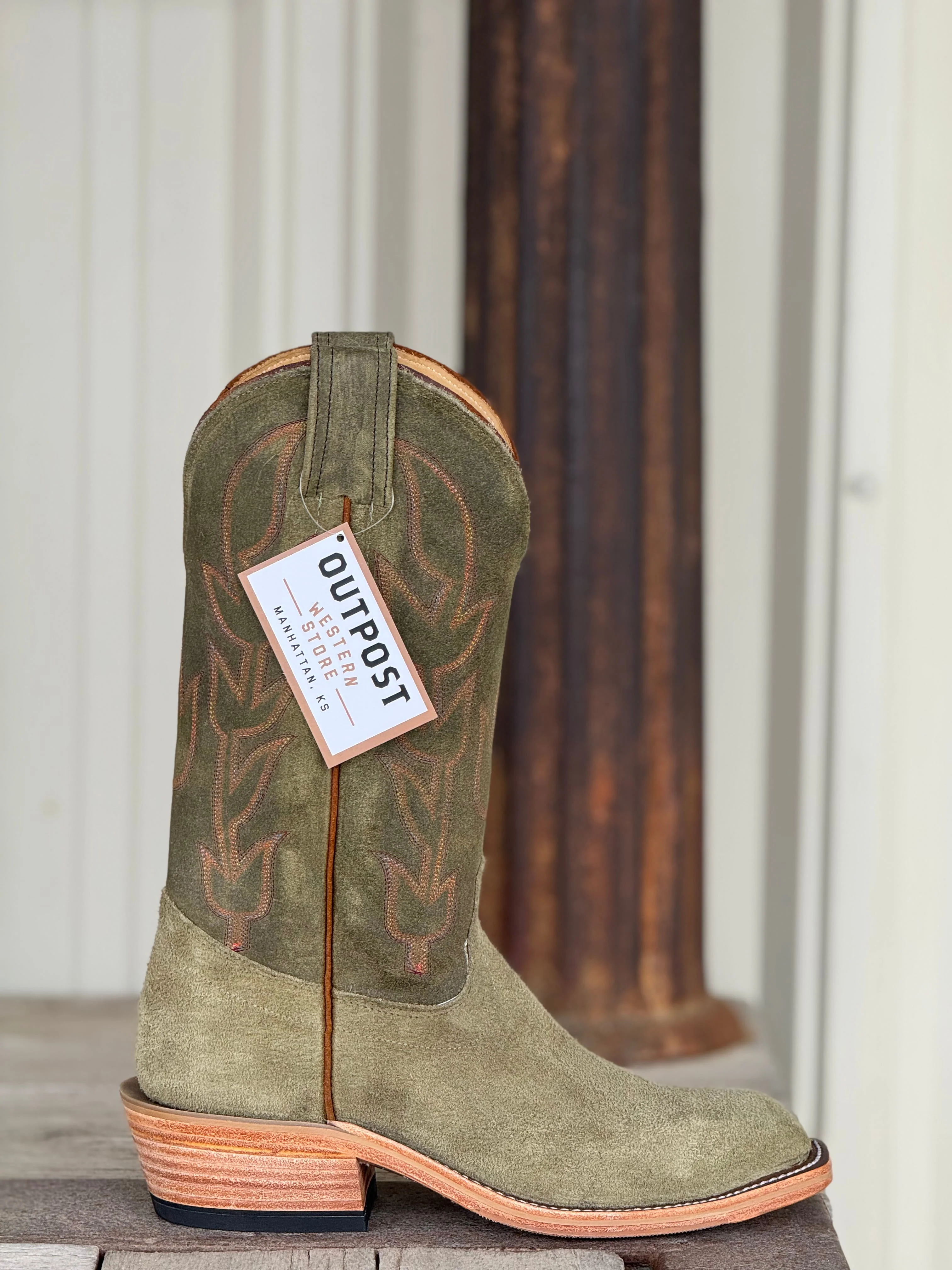 Olathe Boot Co.  | Sage Kudu Roughout Boot - Image 2