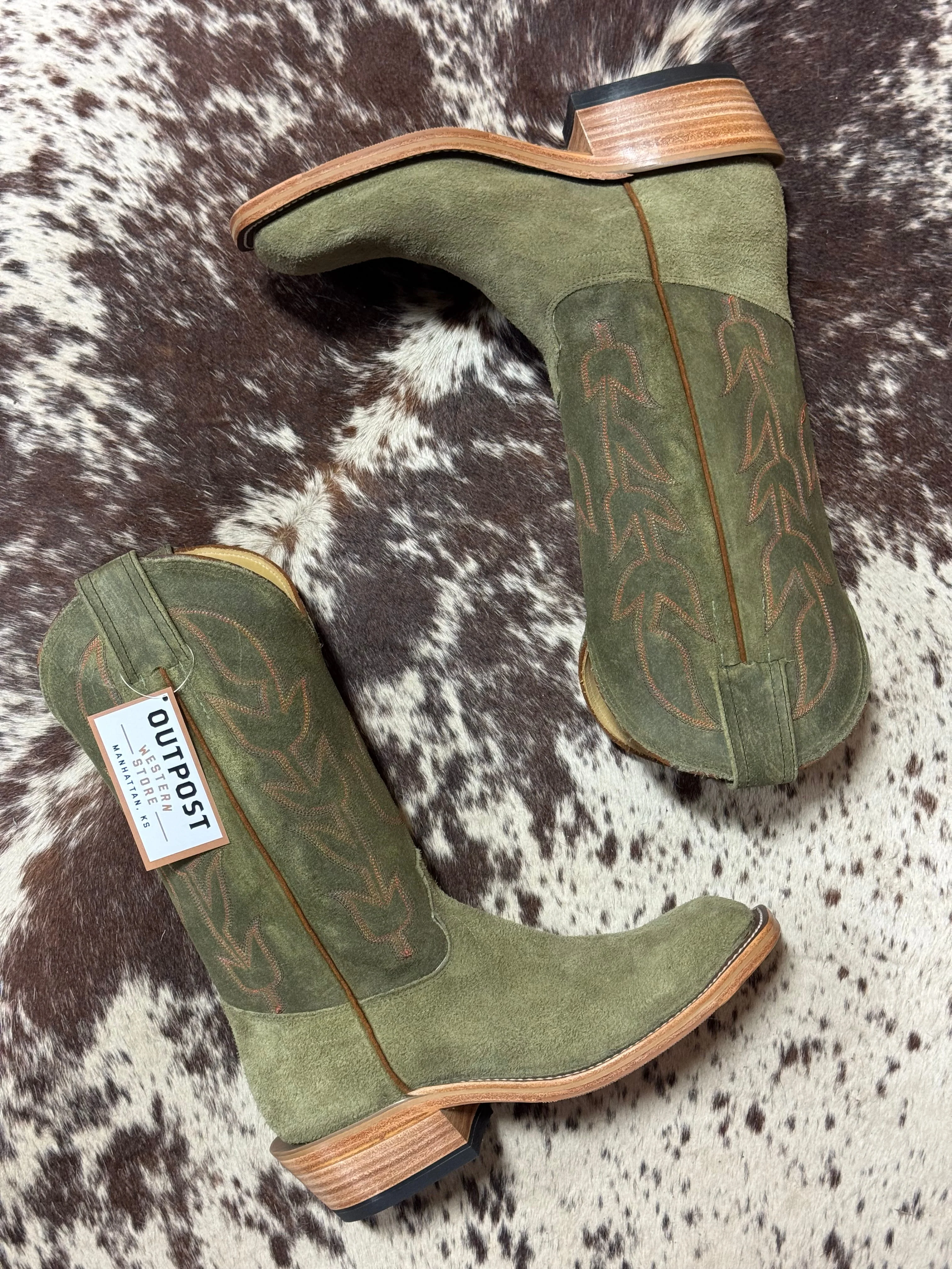 Olathe Boot Co.  | Sage Kudu Roughout Boot - Image 6