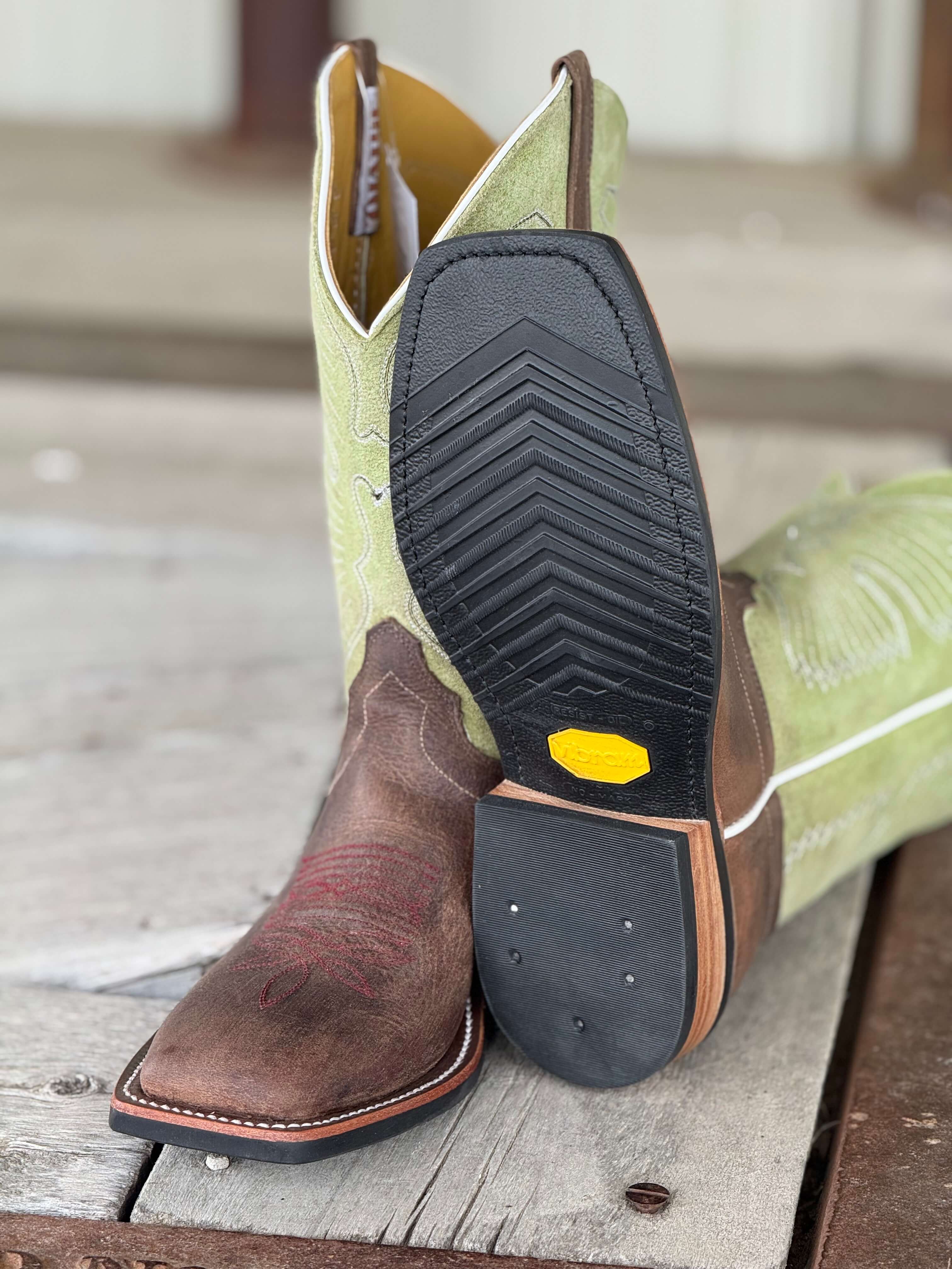 Olathe Boot Co. | Sand Angry Elk Lime Sinsation Boot - Image 4