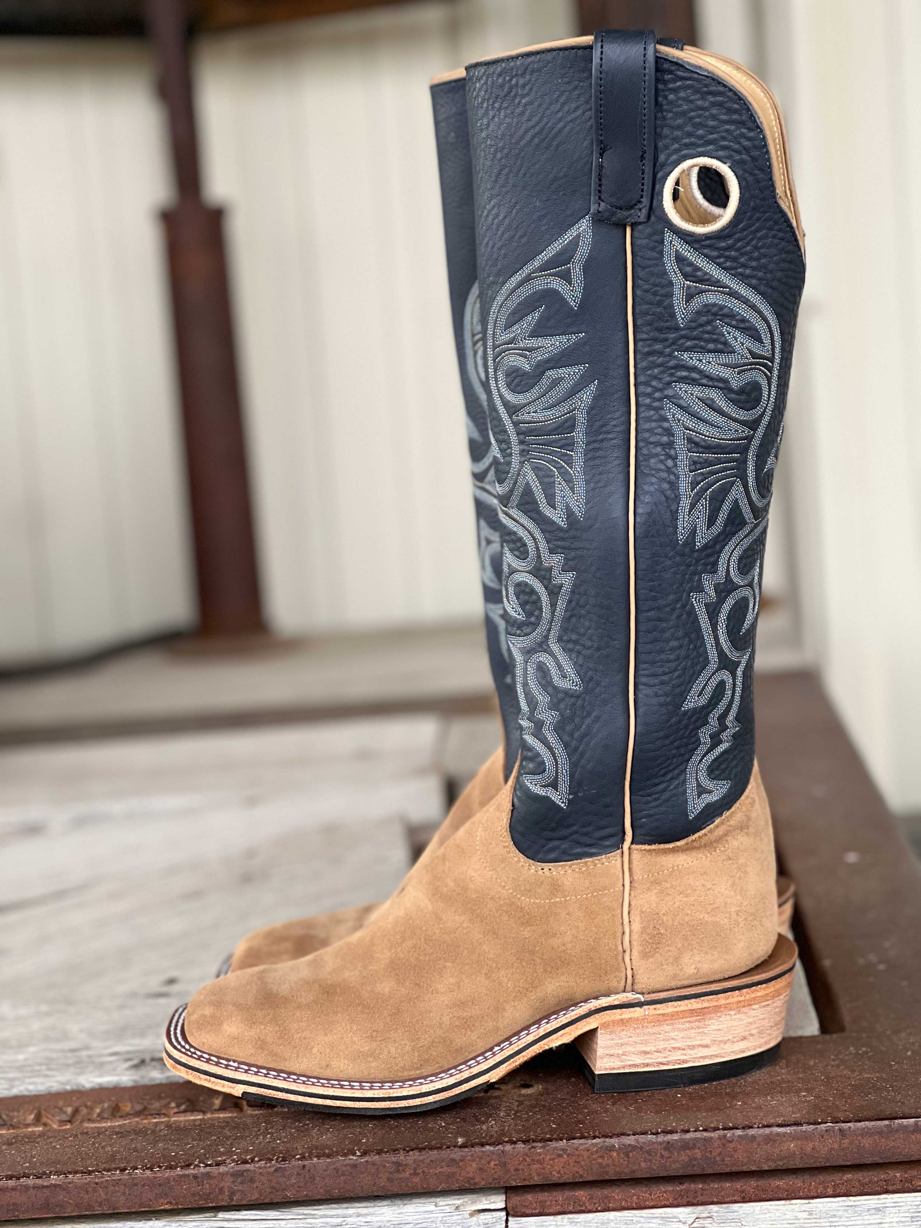 Olathe Boot Co. | Tan Newman Roughout Tall Top Boot - Image 2