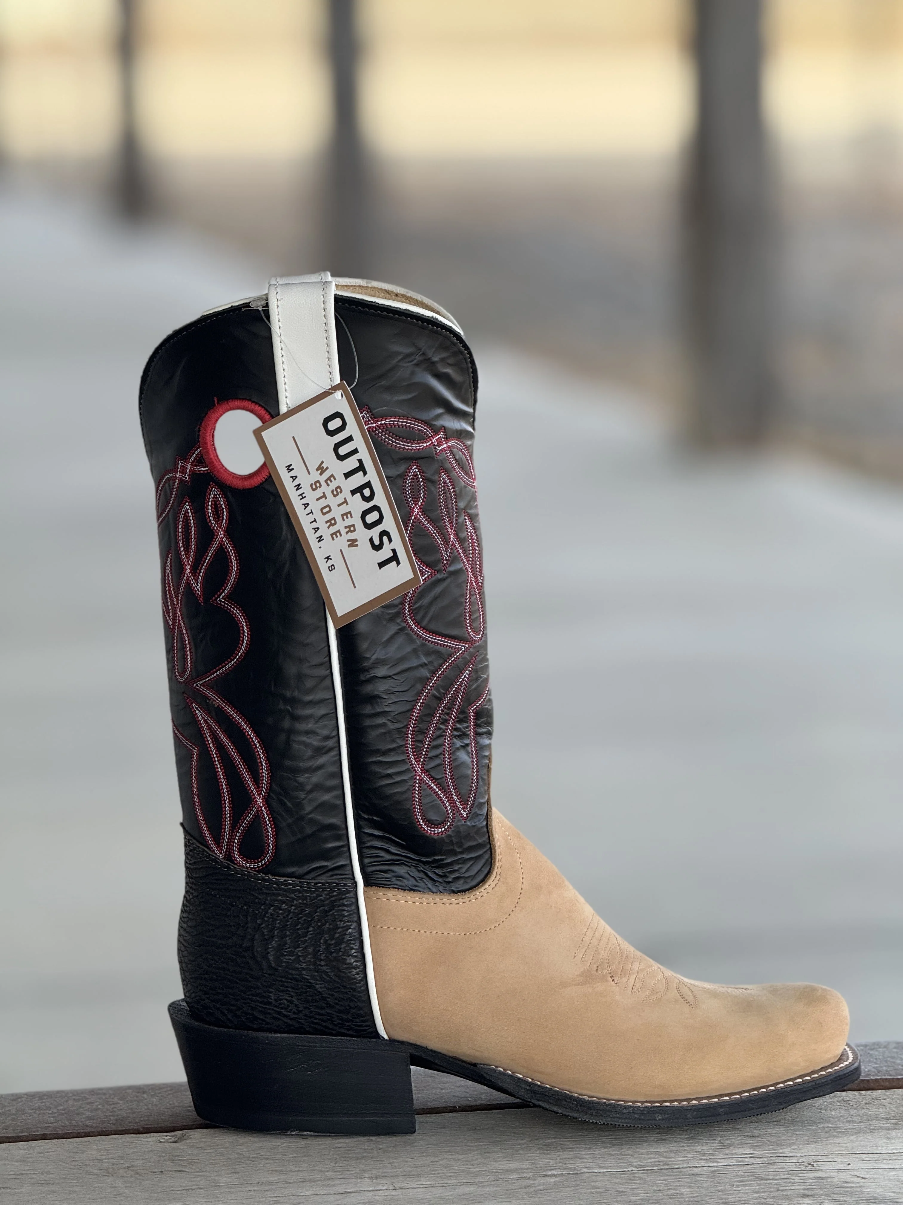 Olathe Boot Co. | Teak Crazyhorse/Black Glove Boot - Image 2
