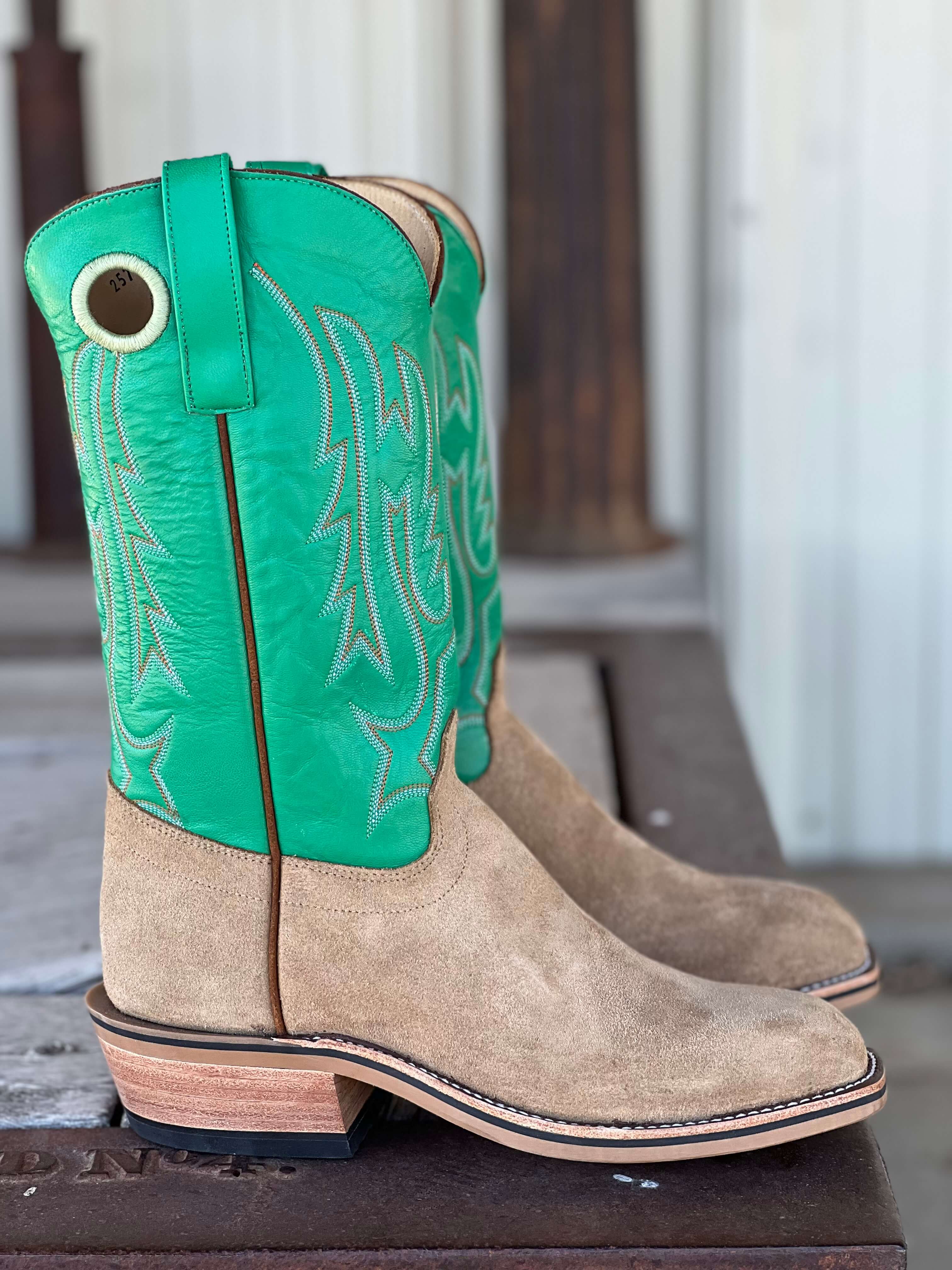 Olathe Boot Co. | Teak Crazyhorse Roughout Boot - Image 2
