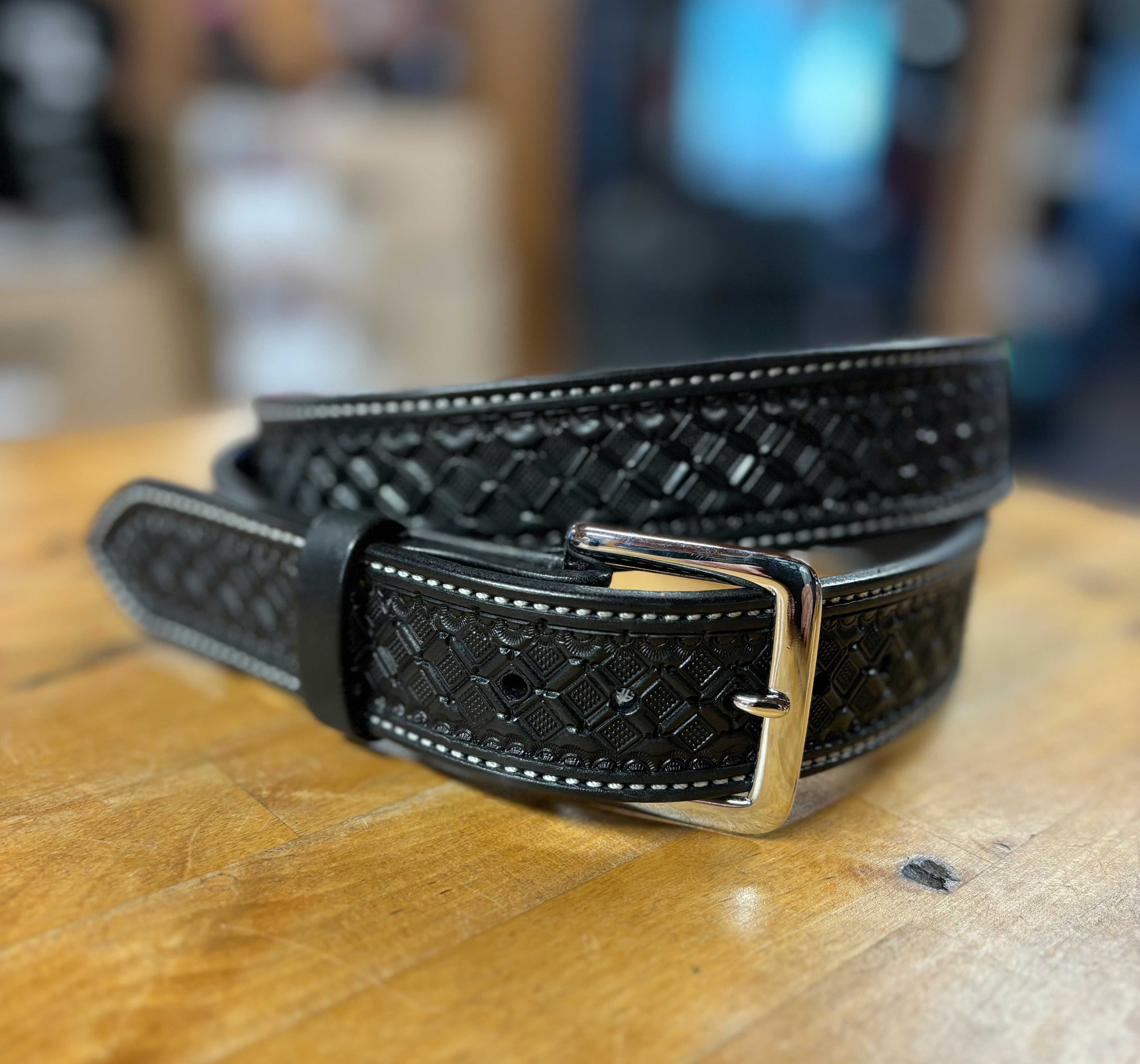 Texas Saddlery | Black Waffle Belt