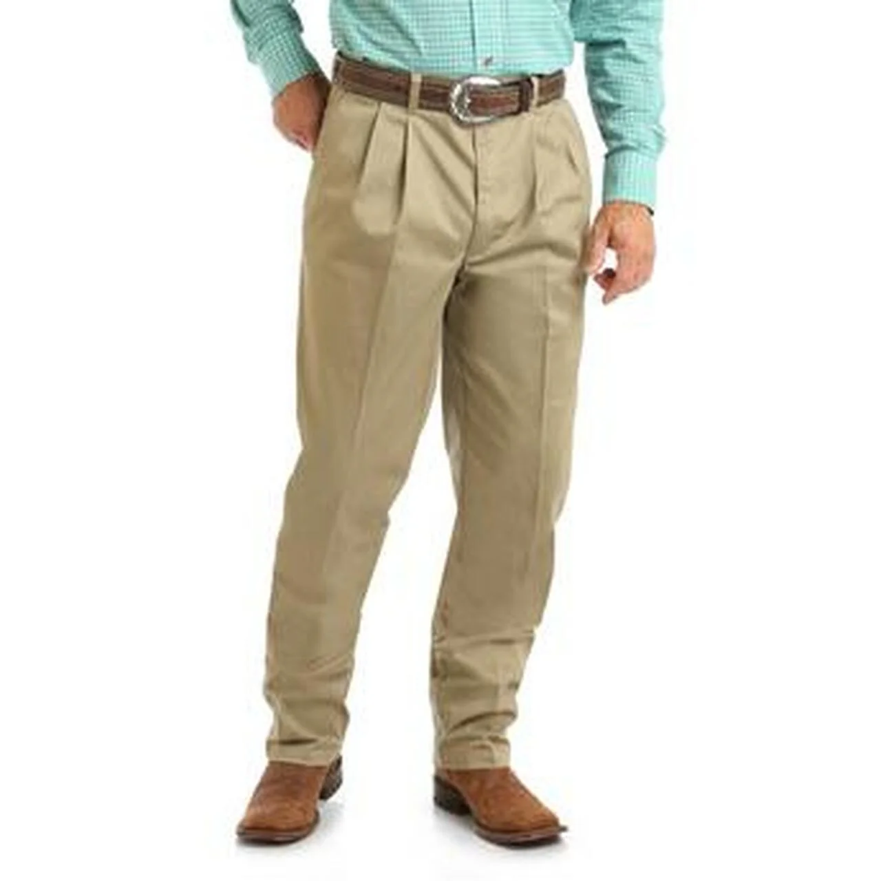 Wrangler | Khaki Riata Pleated Front Dress Pant