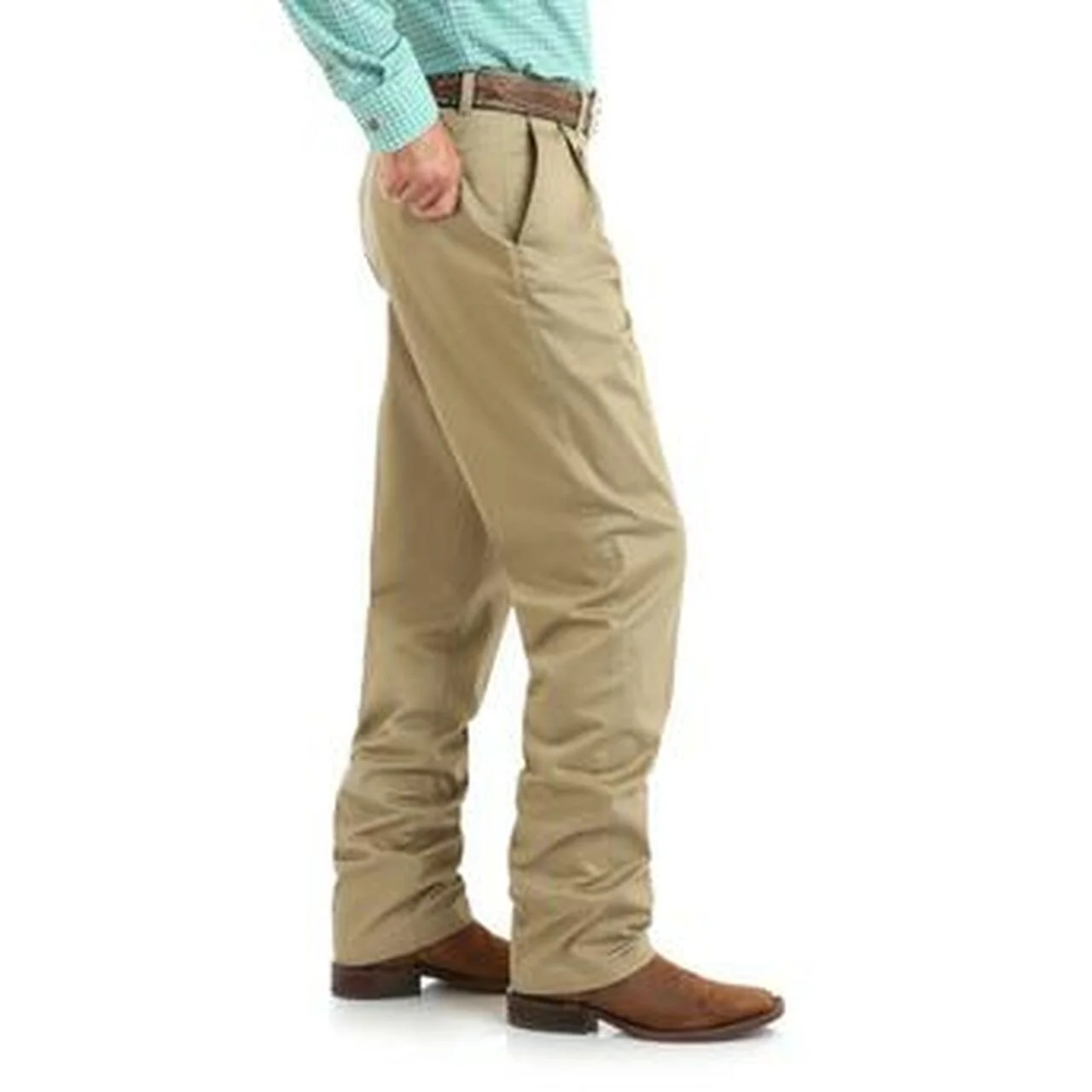 Wrangler | Khaki Riata Pleated Front Dress Pant - Image 2